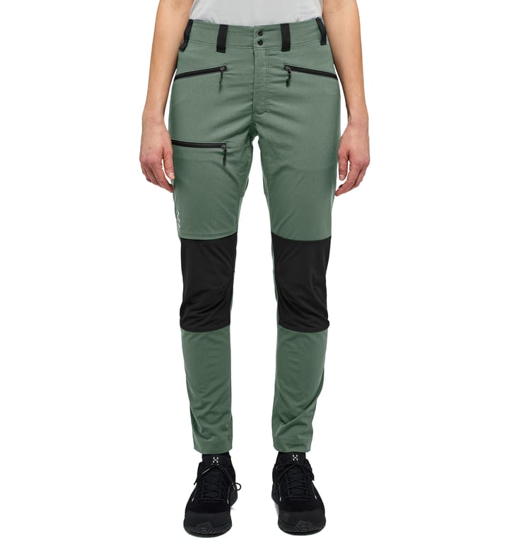 Mid Slim Pant Women Fjell green/True black