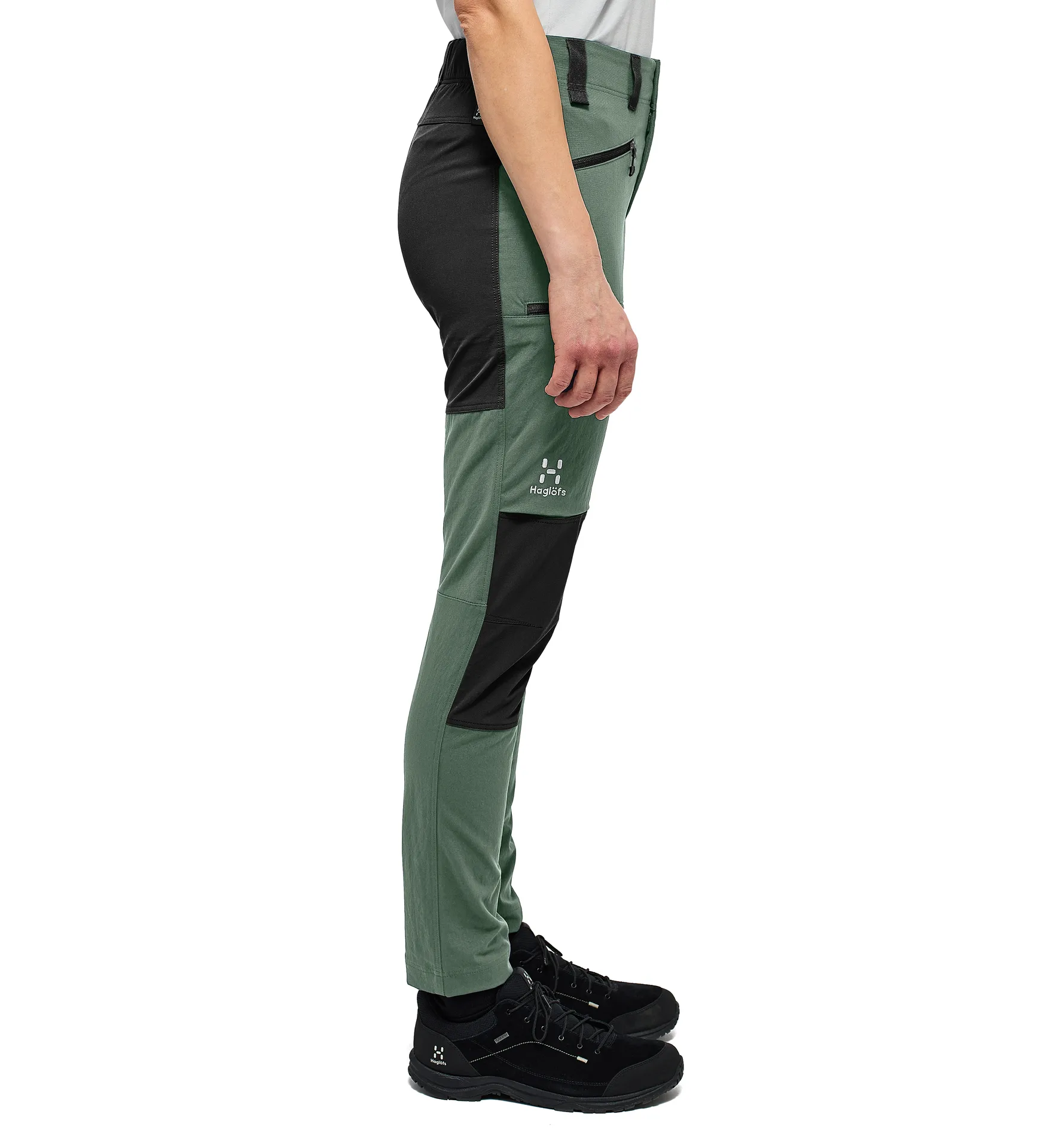 Mid Slim Pant Women Fjell green/True black