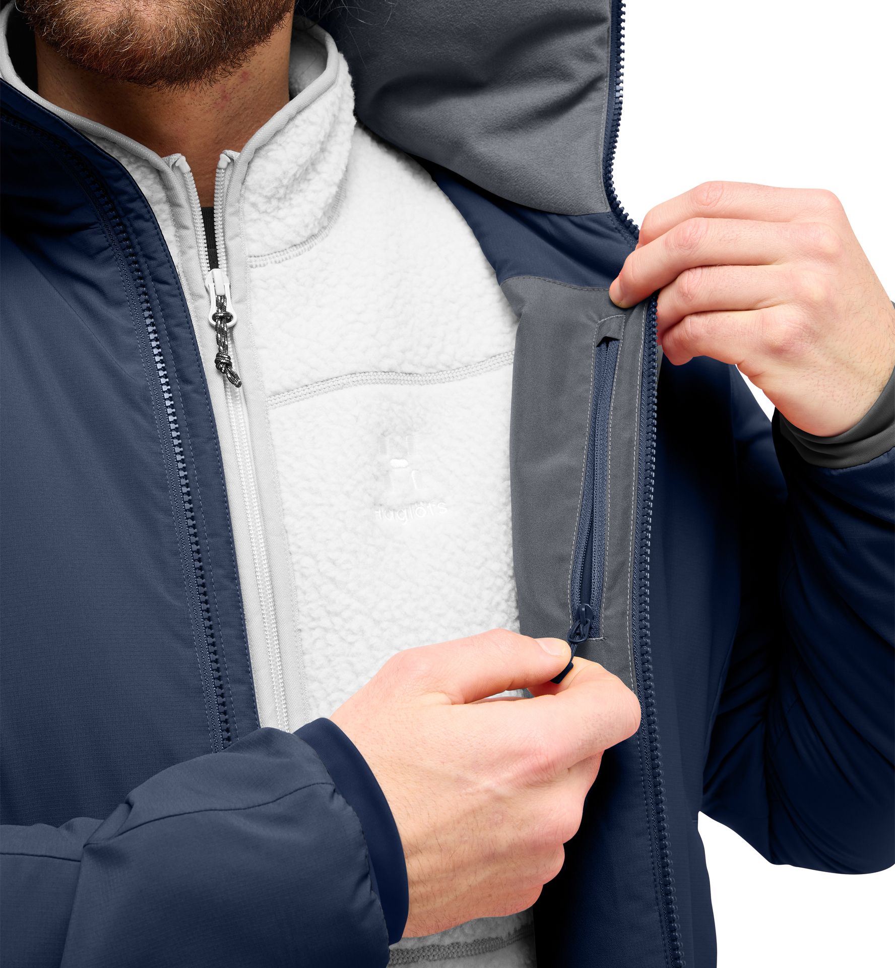 Mimic Alert Hood Men Tarn Blue