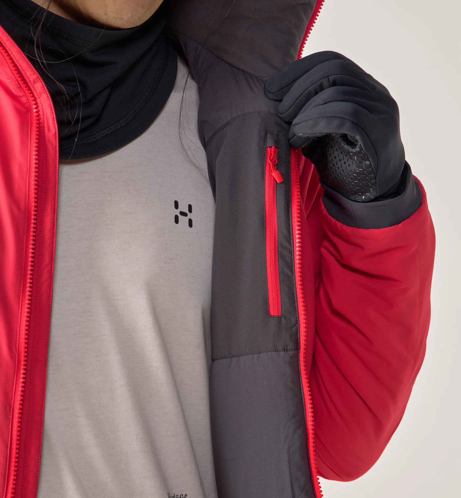 Mimic Alert Hood Men Bright Red