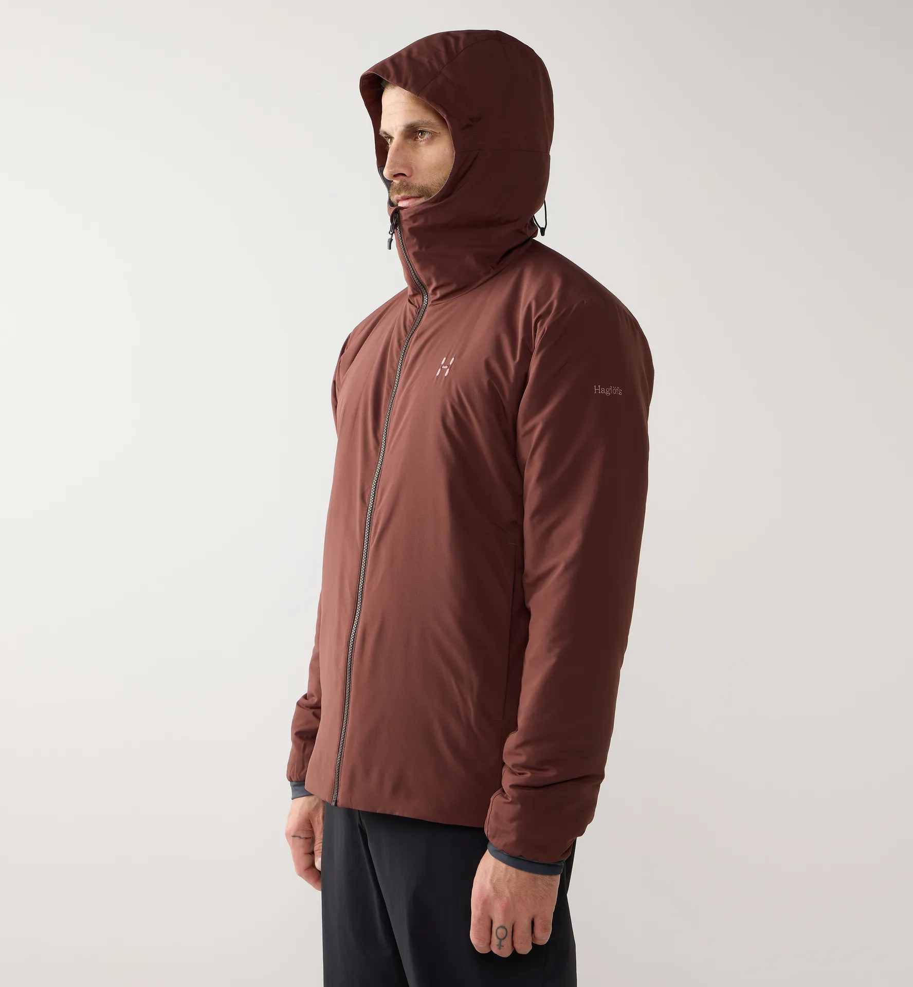 Mimic Alert Hood Men Maroon Trail