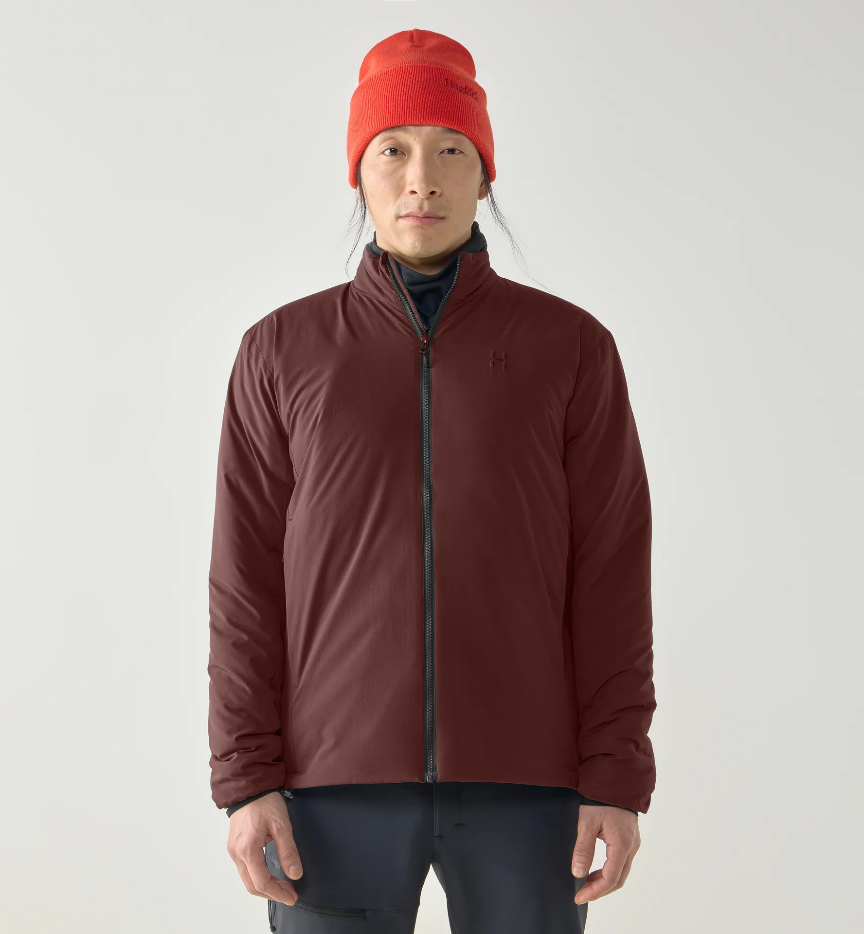 Mimic Alert Jacket Men Maroon Trail