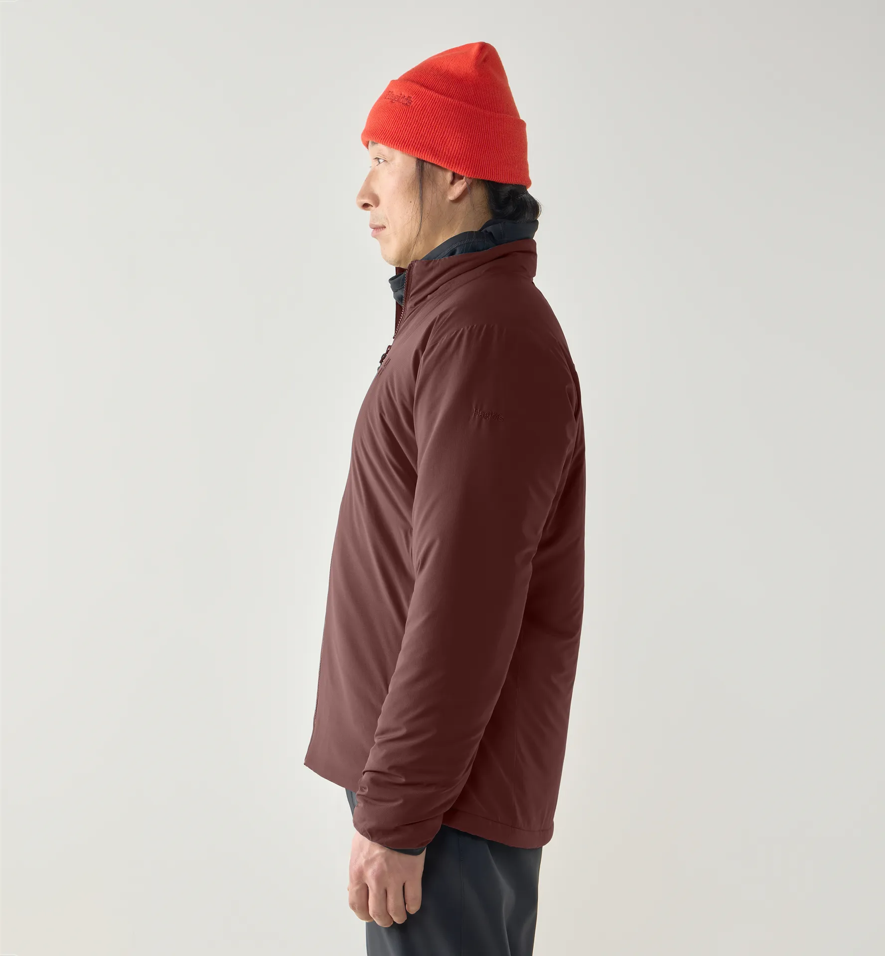 Mimic Alert Jacket Men Maroon Trail