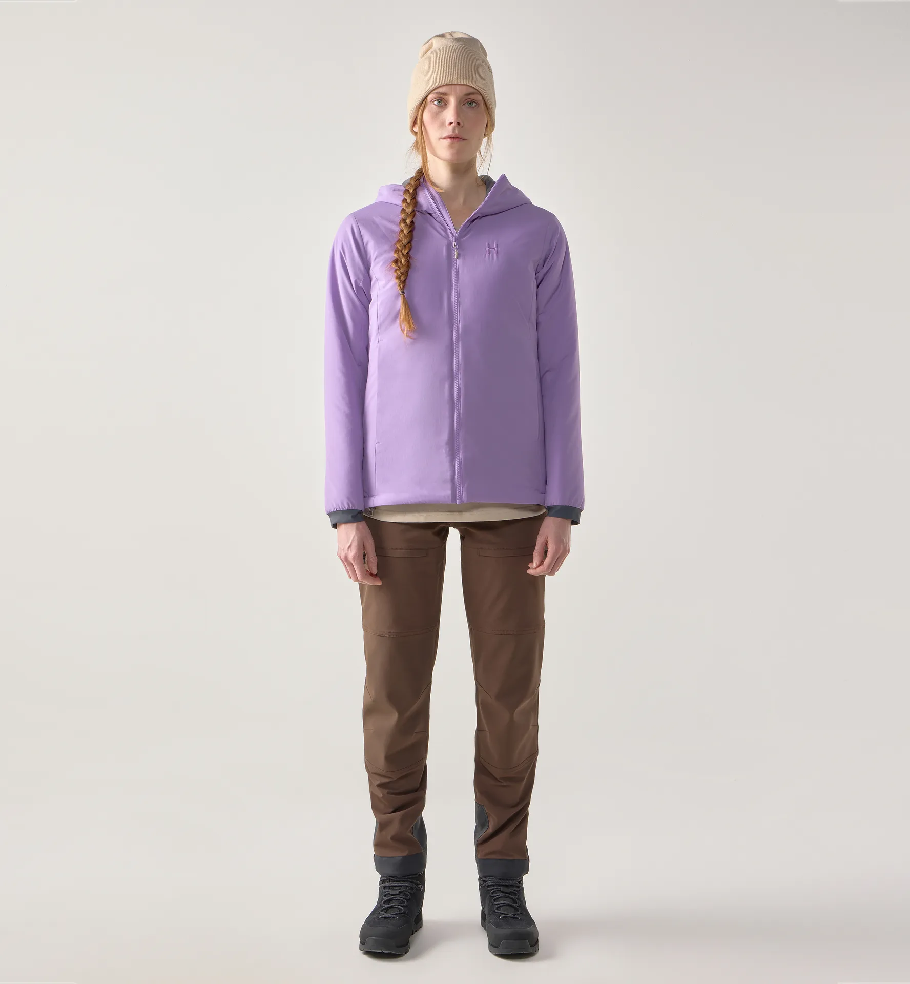 Mimic Alert Hood Women Purple Ice