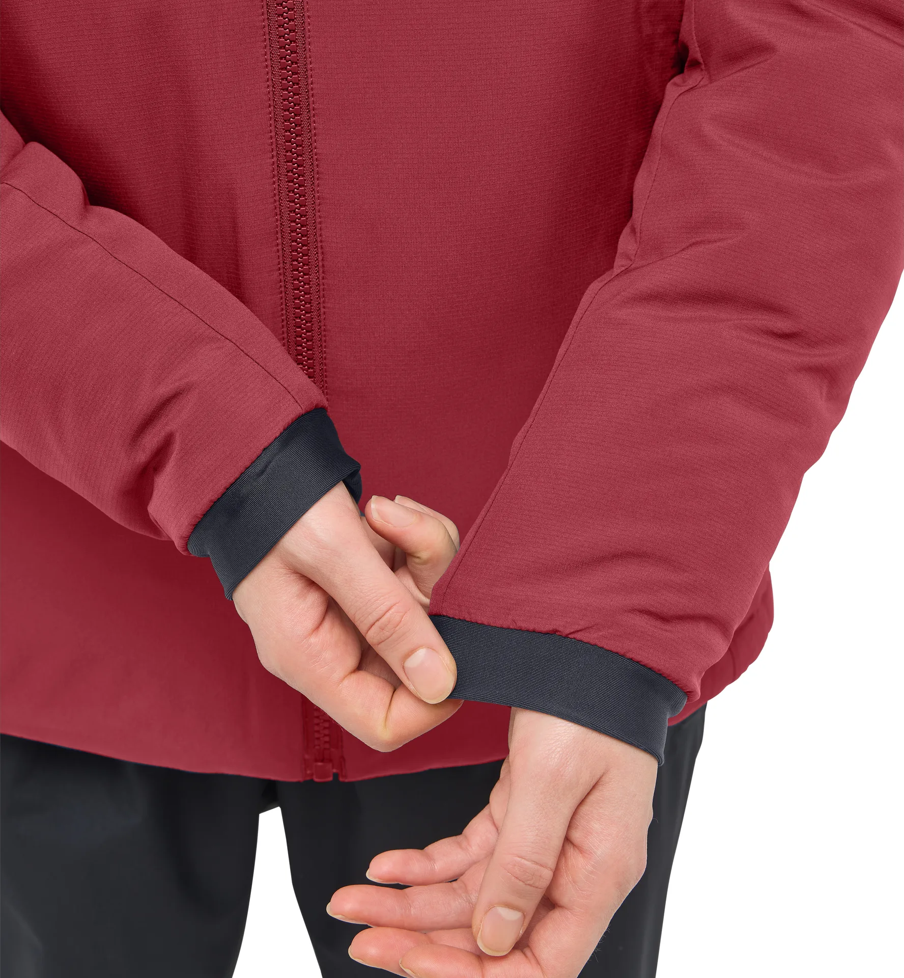 Mimic Alert Hood Women Carmine Red