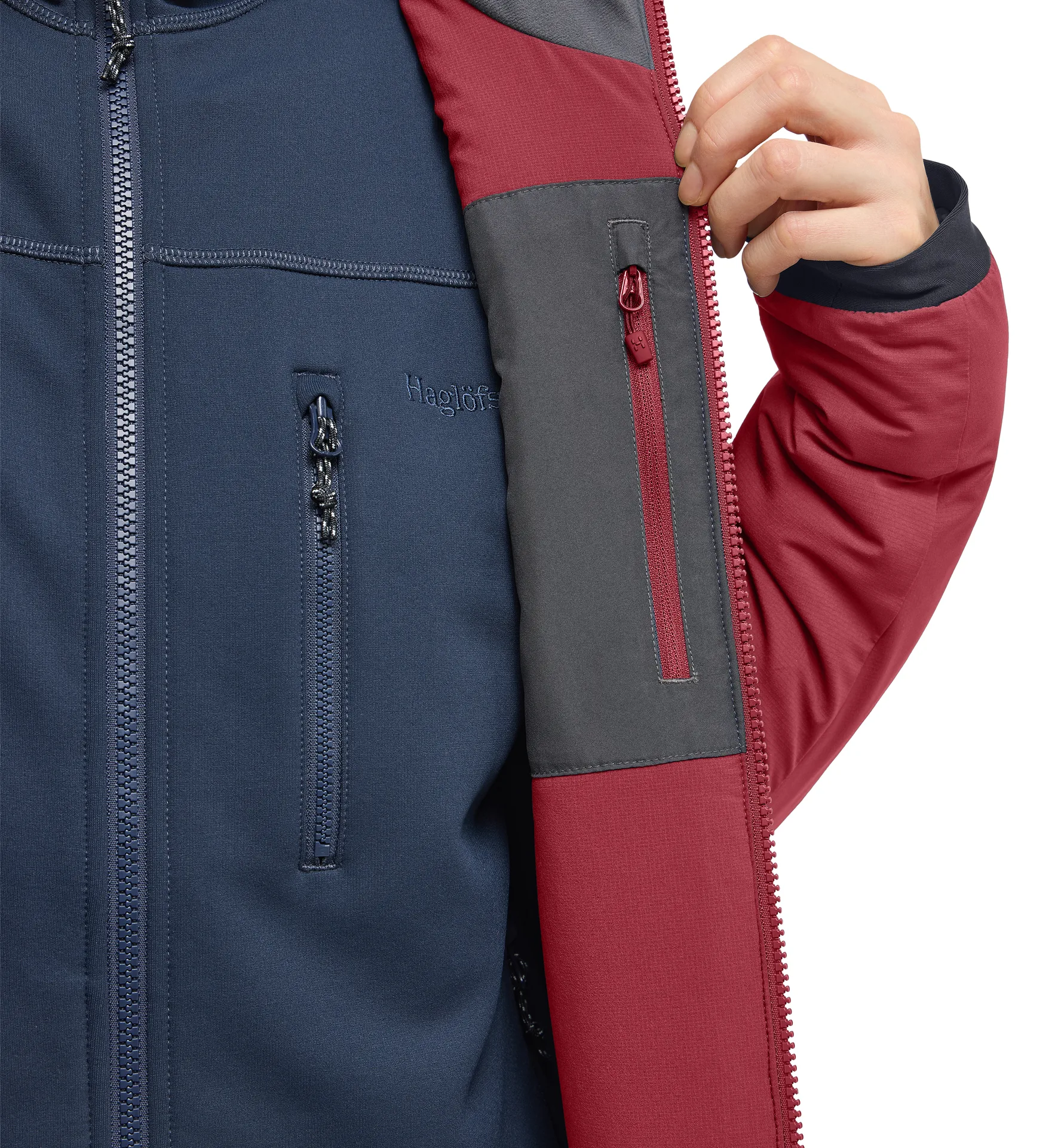 Mimic Alert Hood Women Carmine Red