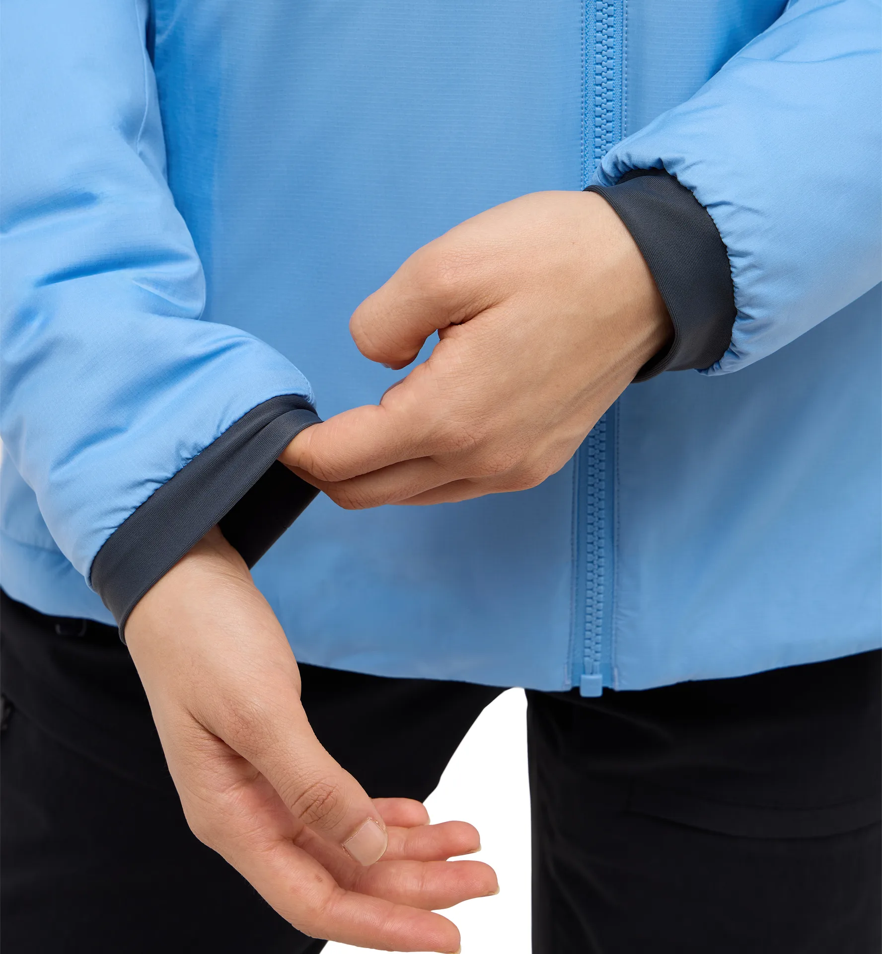 Mimic Alert Hood Women Sky Blue