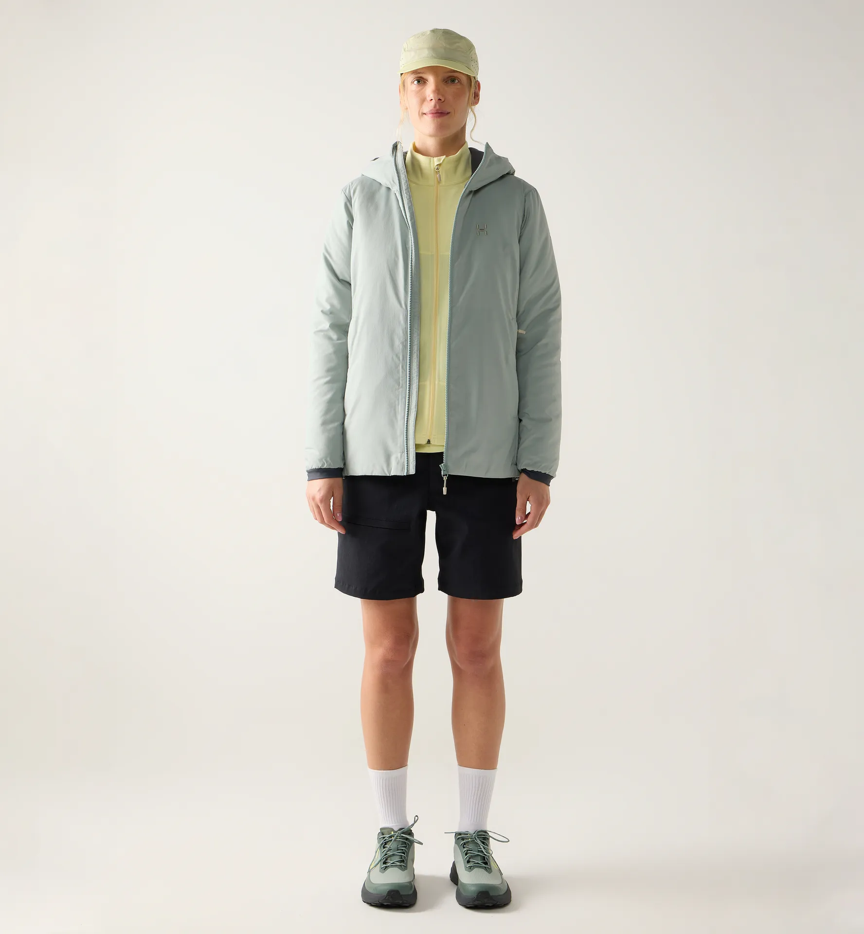 Mimic Alert Hood Women Dew Green