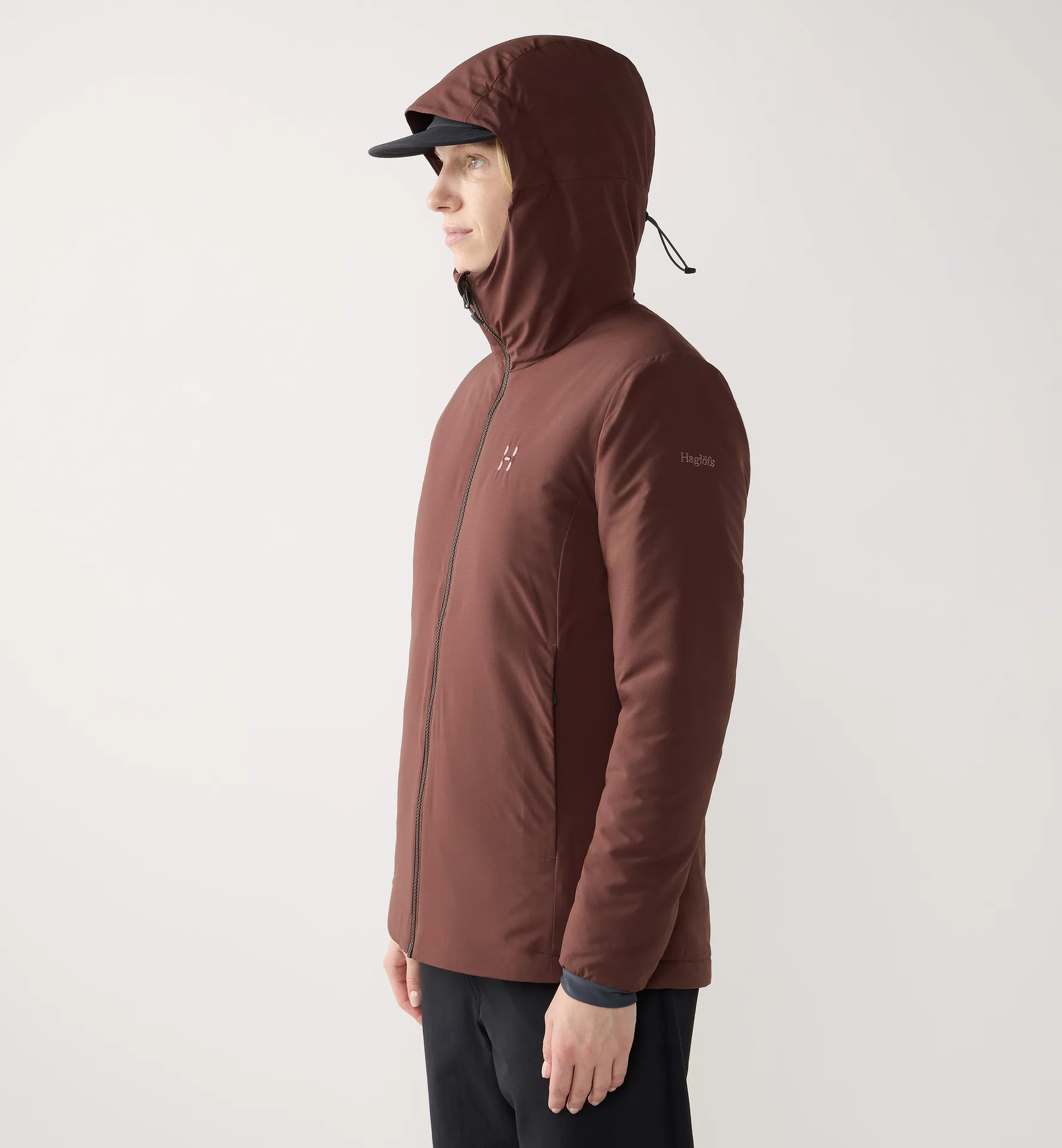 Mimic Alert Hood Women Maroon Trail