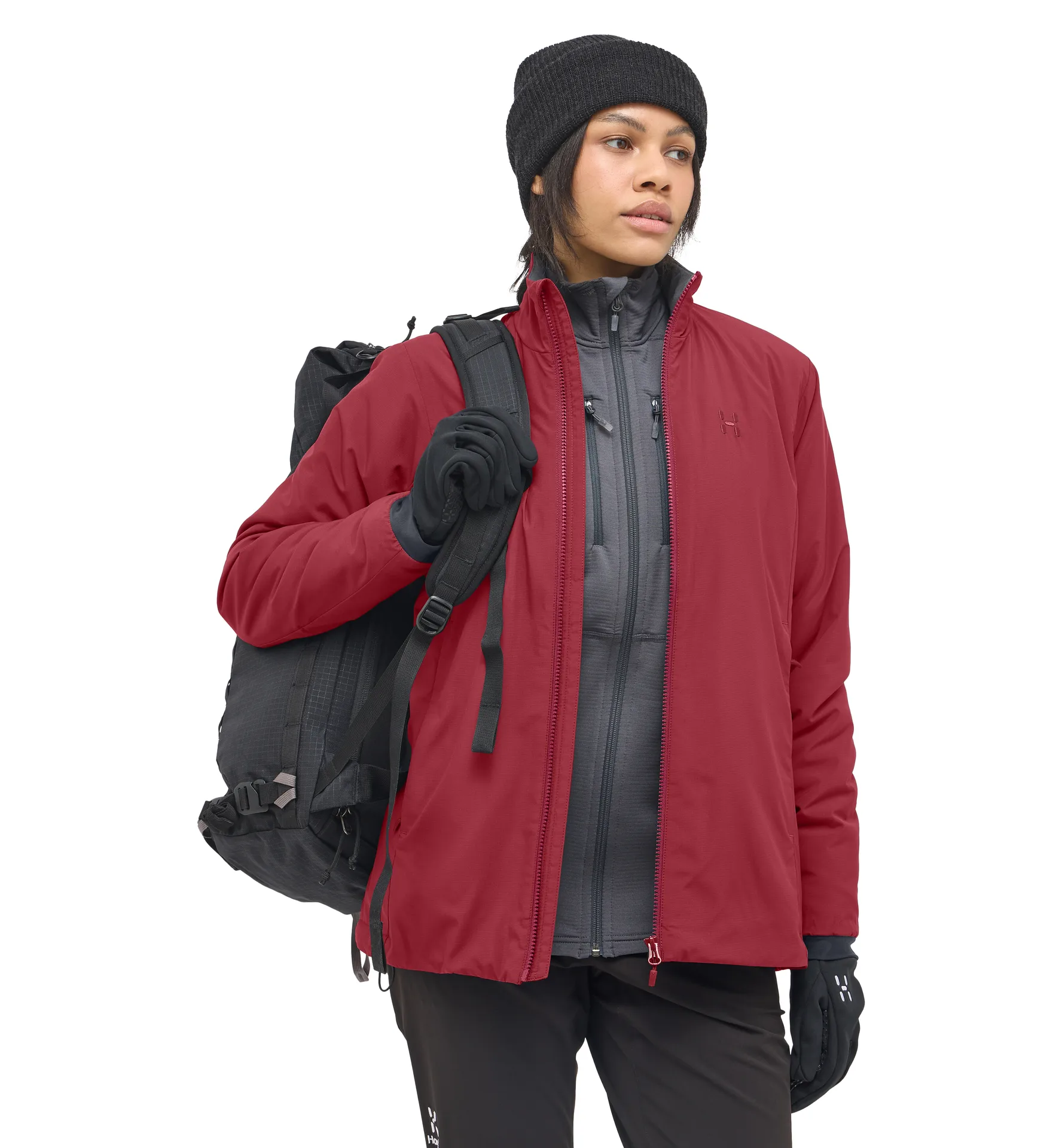 Mimic Alert Jacket Women Carmine Red