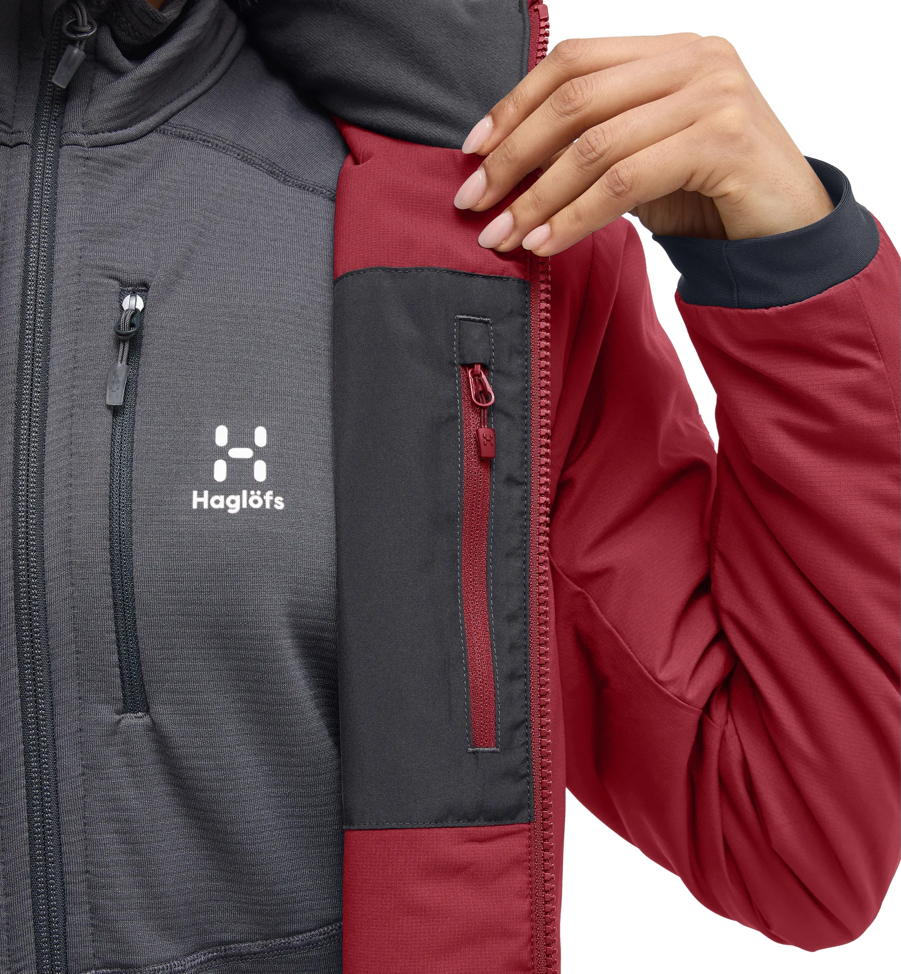 Mimic Alert Jacket Women Carmine Red