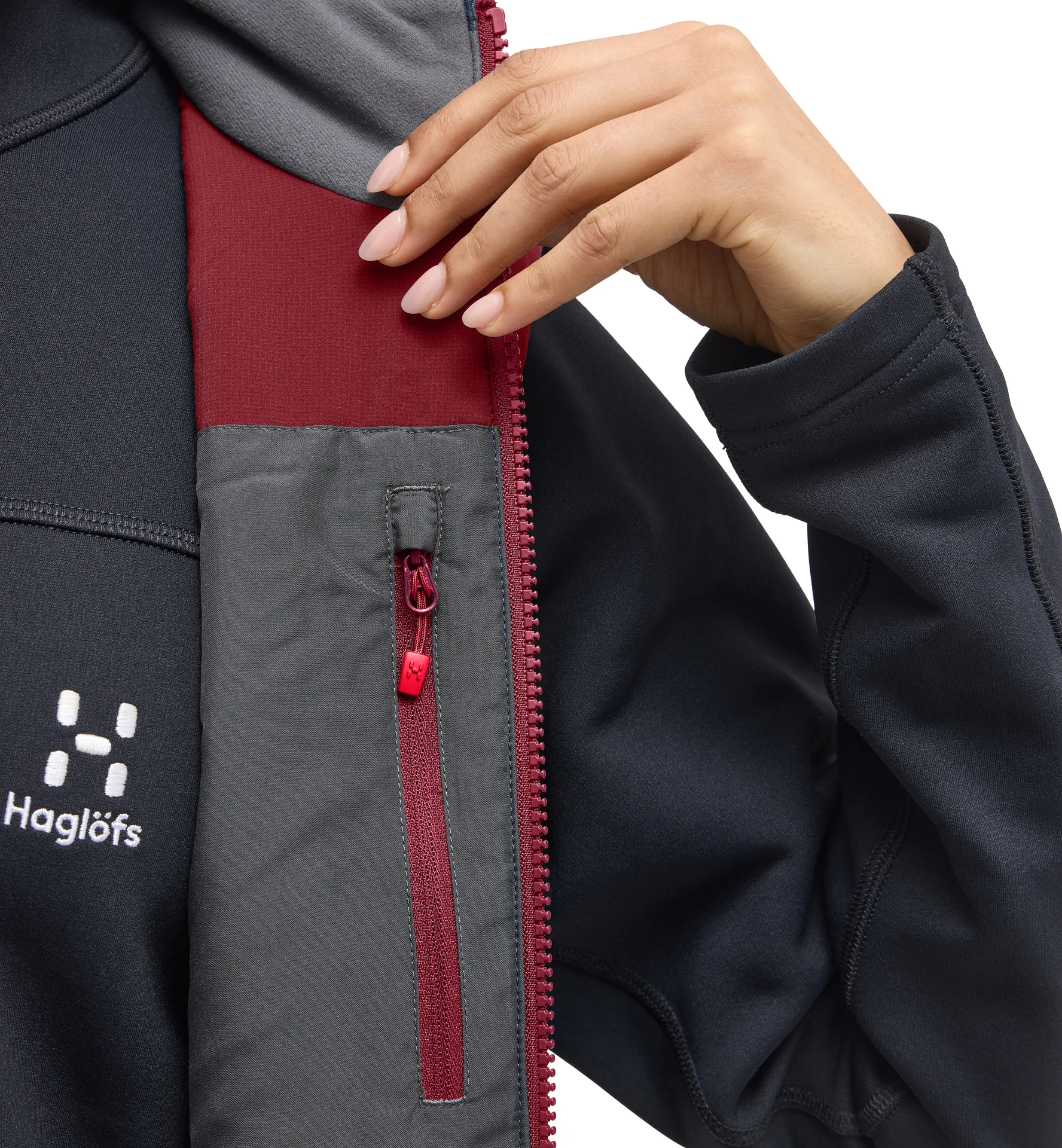 Mimic Alert Vest Women Carmine Red