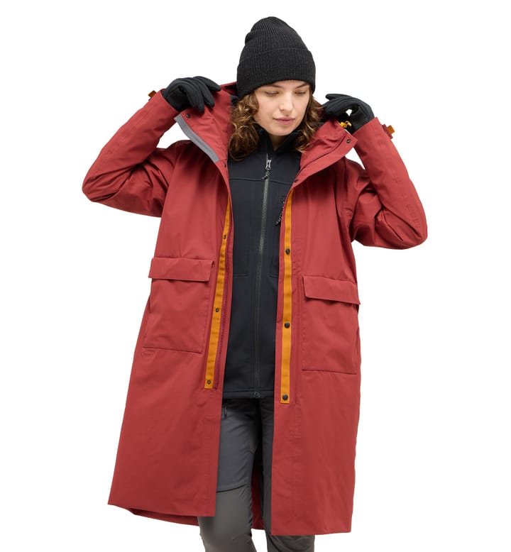 Mono Proof Parka Women Carmine Red