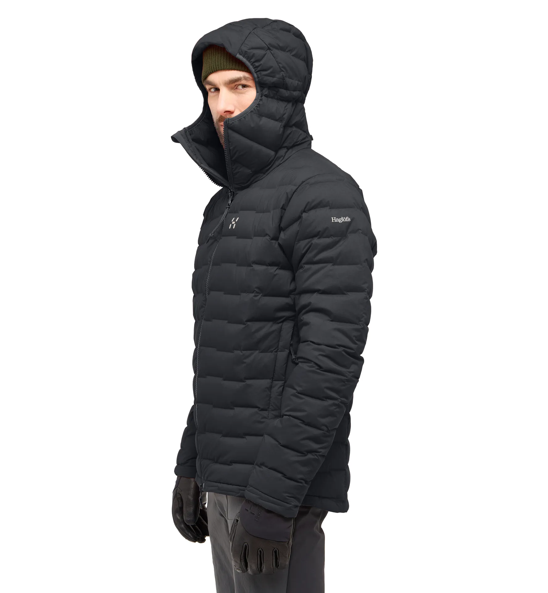 Spitz Down Hood Men True Black