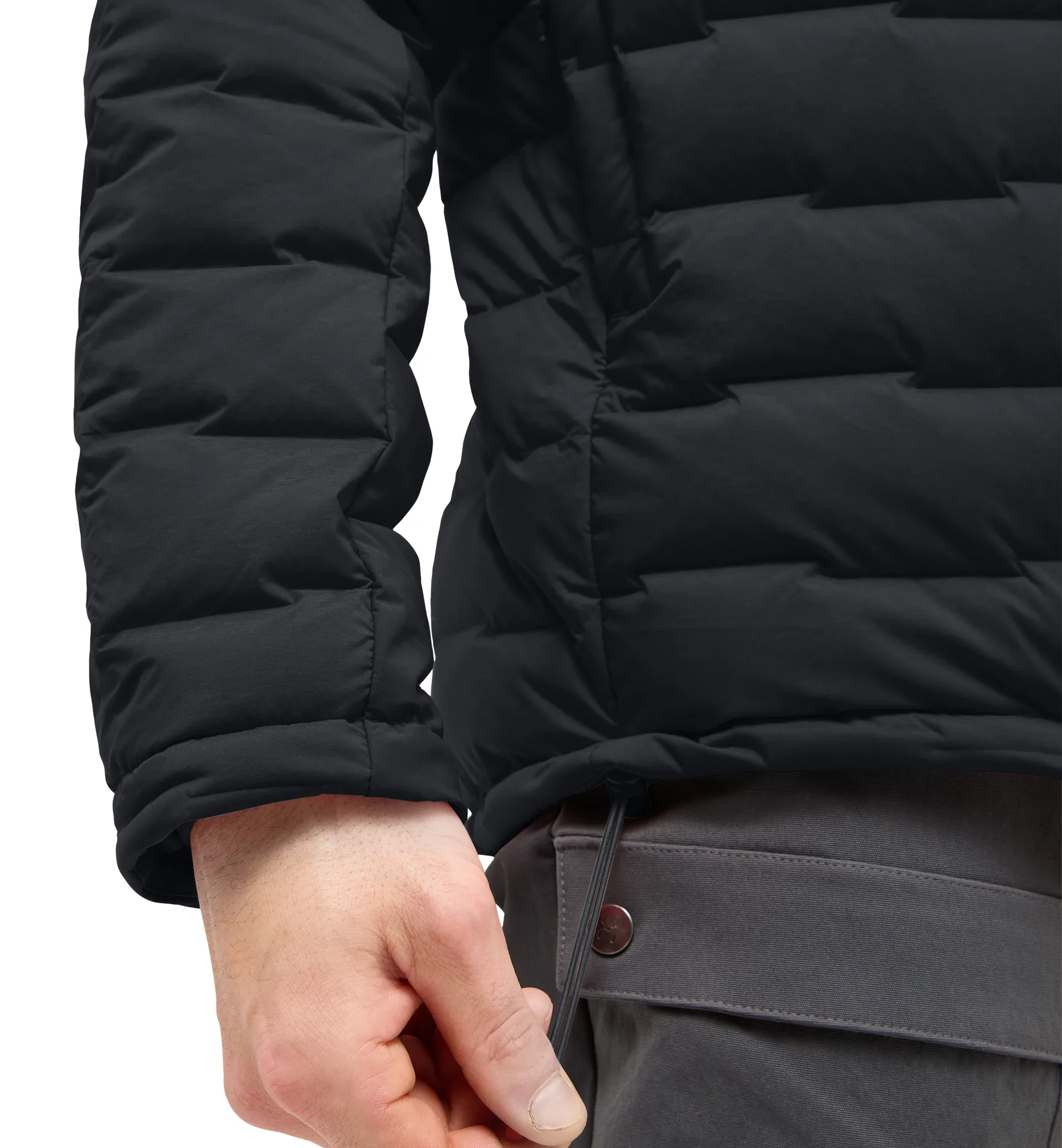 Spitz Down Hood Men True Black