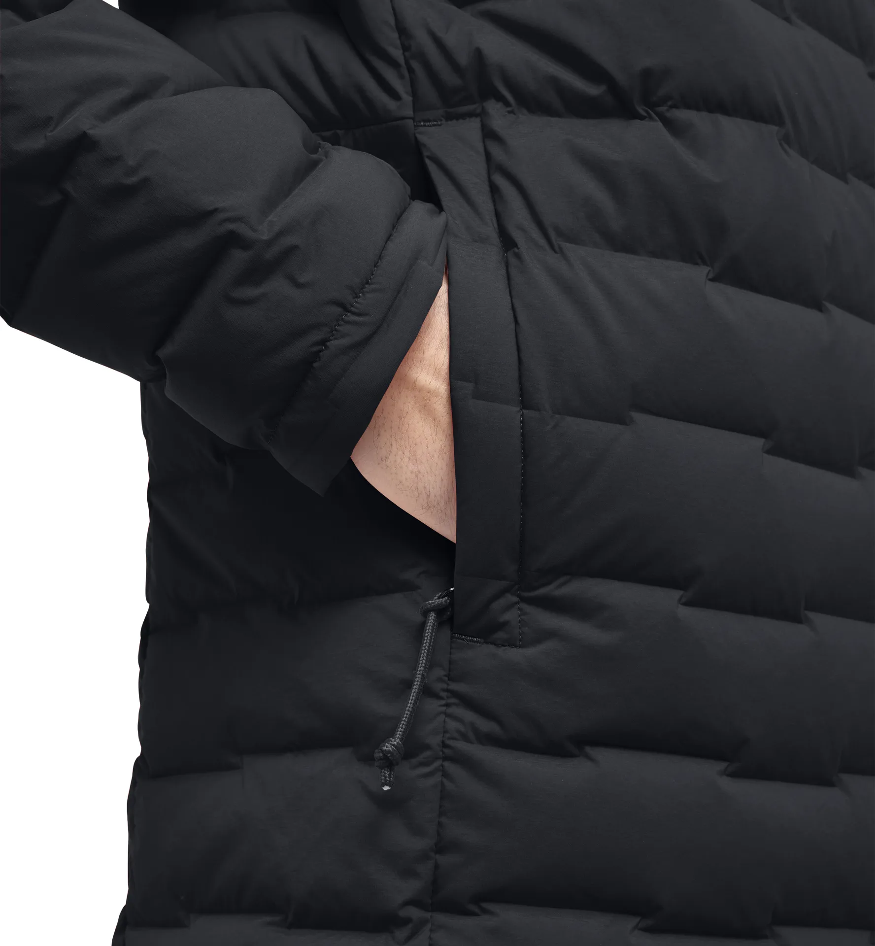 Spitz Down Hood Men True Black