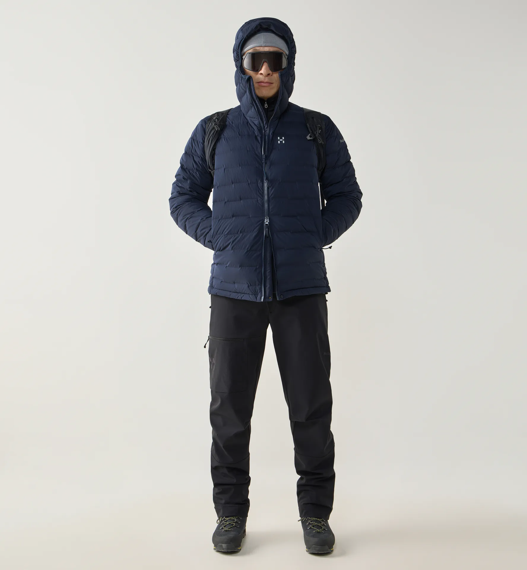 Spitz Down Hood Men Tarn Blue