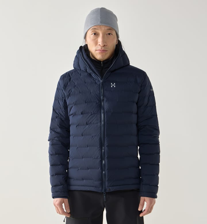 Spitz Down Hood Men Tarn Blue