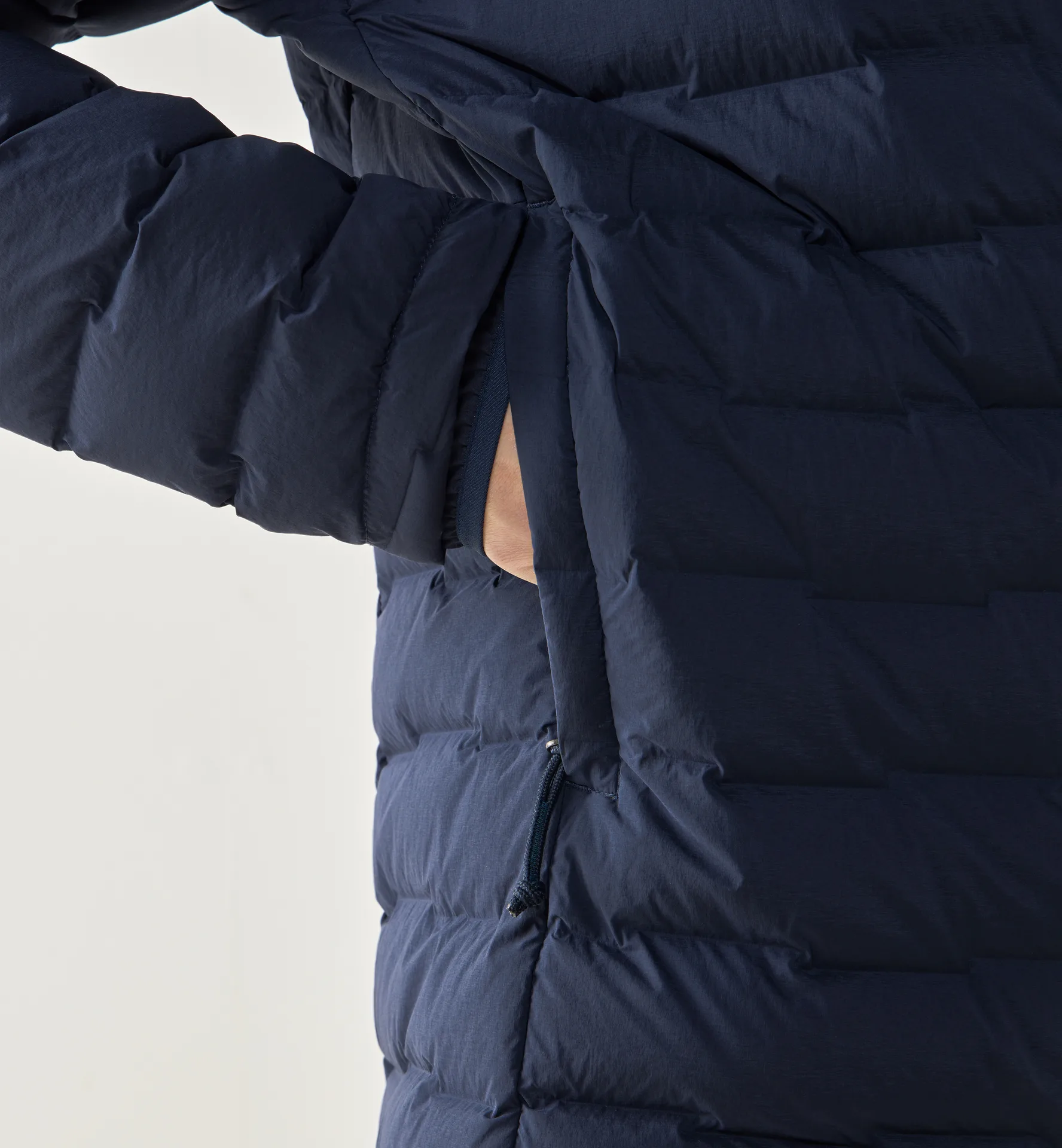 Spitz Down Hood Men Tarn Blue