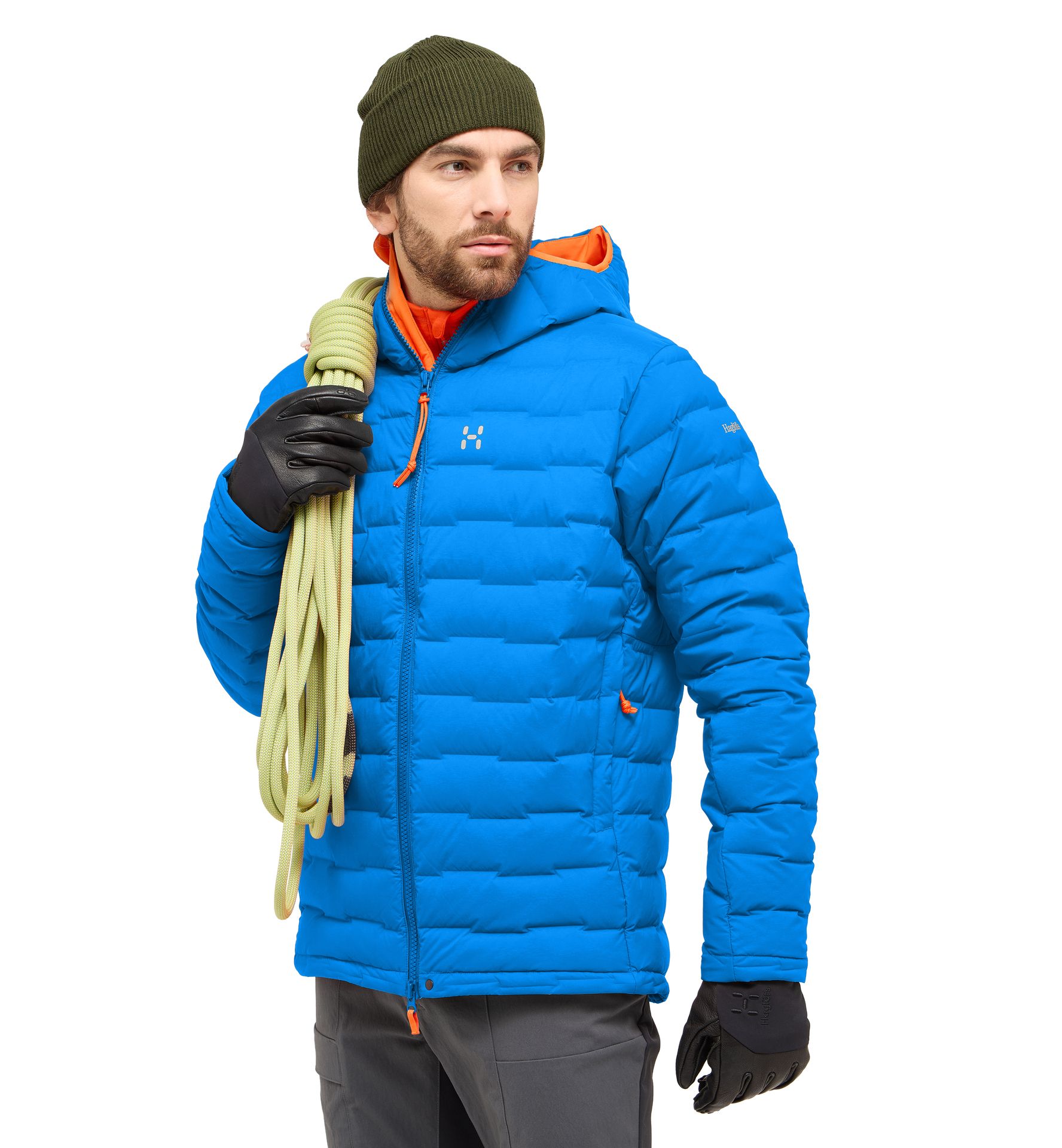 Spitz Down Hood Men Electric Blue