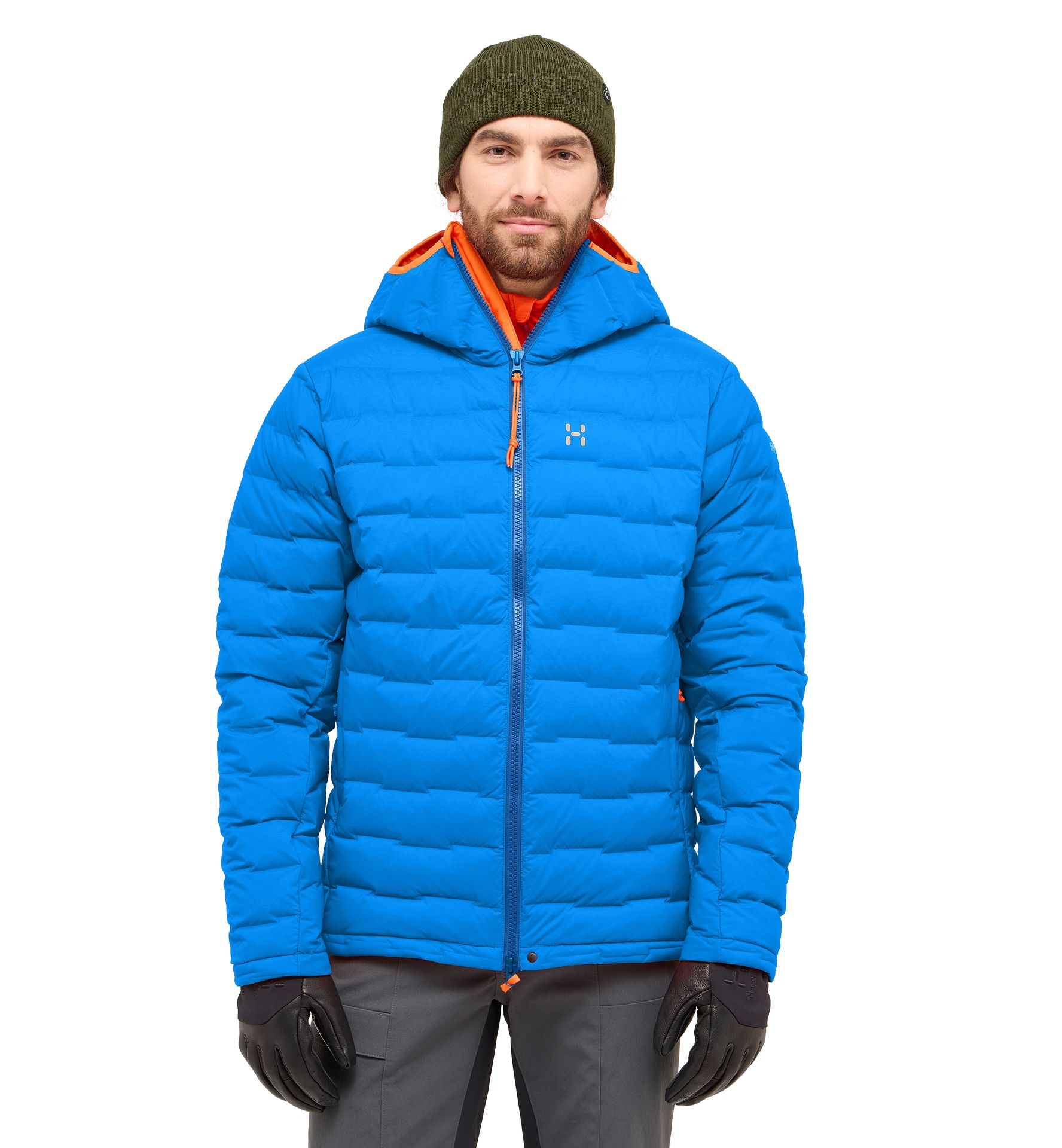 Spitz Down Hood Men Electric Blue