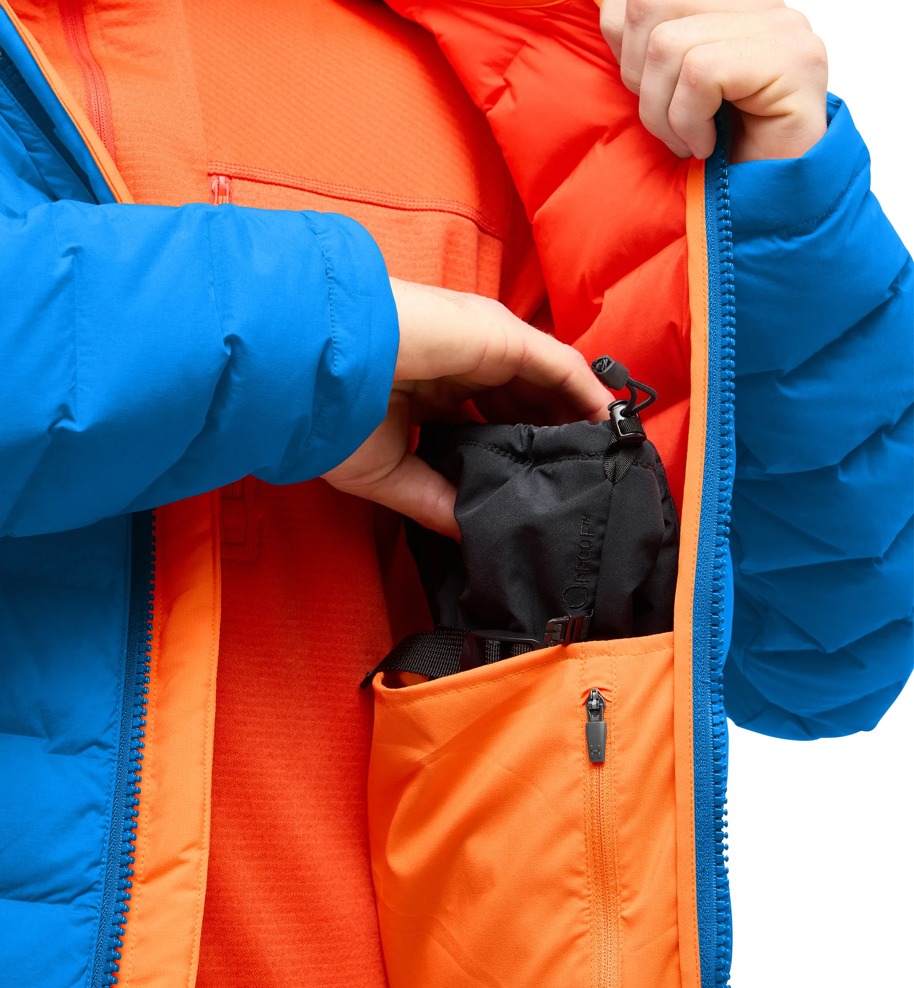 Spitz Down Hood Men Electric Blue