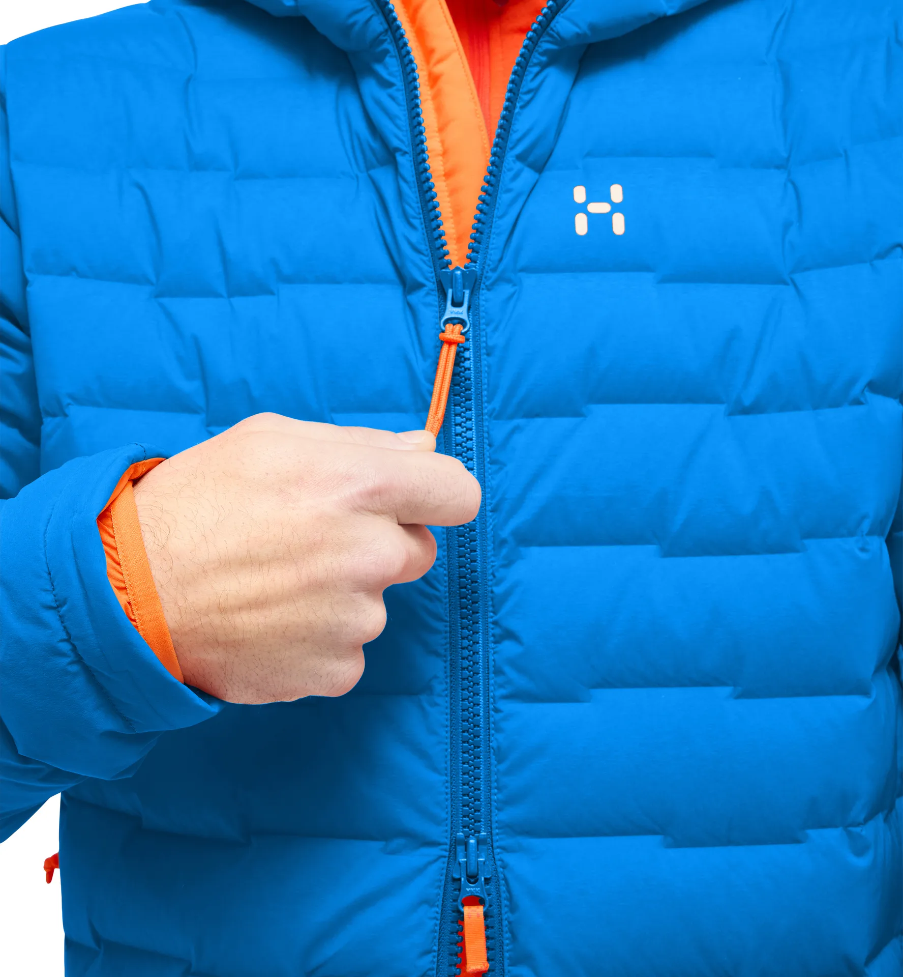 Spitz Down Hood Men Electric Blue