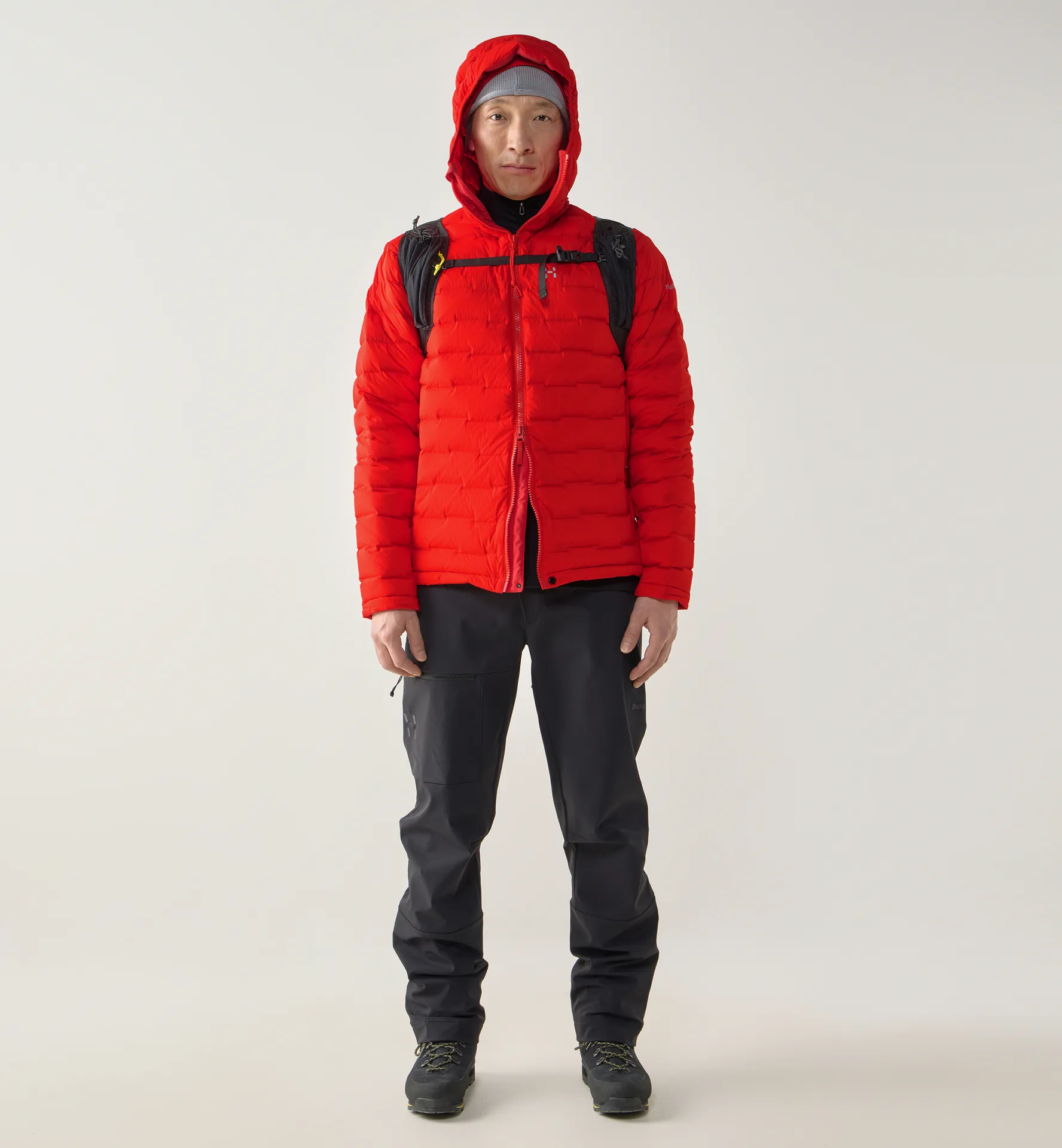 Spitz Down Hood Men Tech Red