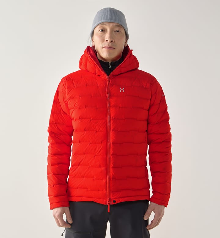 Spitz Down Hood Men Tech Red Spitz Down Hood Men Tech Red