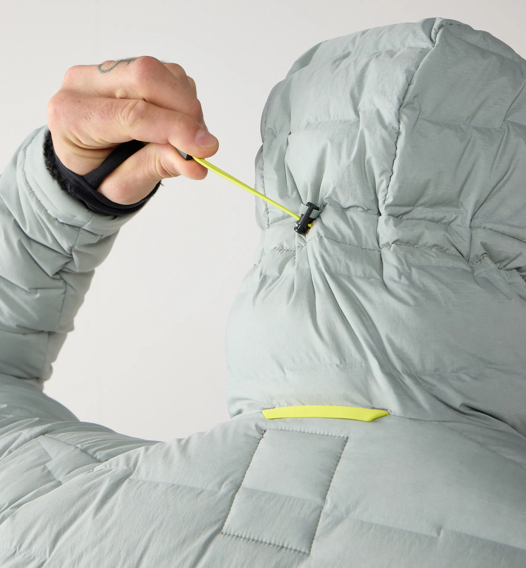 Spitz Down Hood Men Dew Green