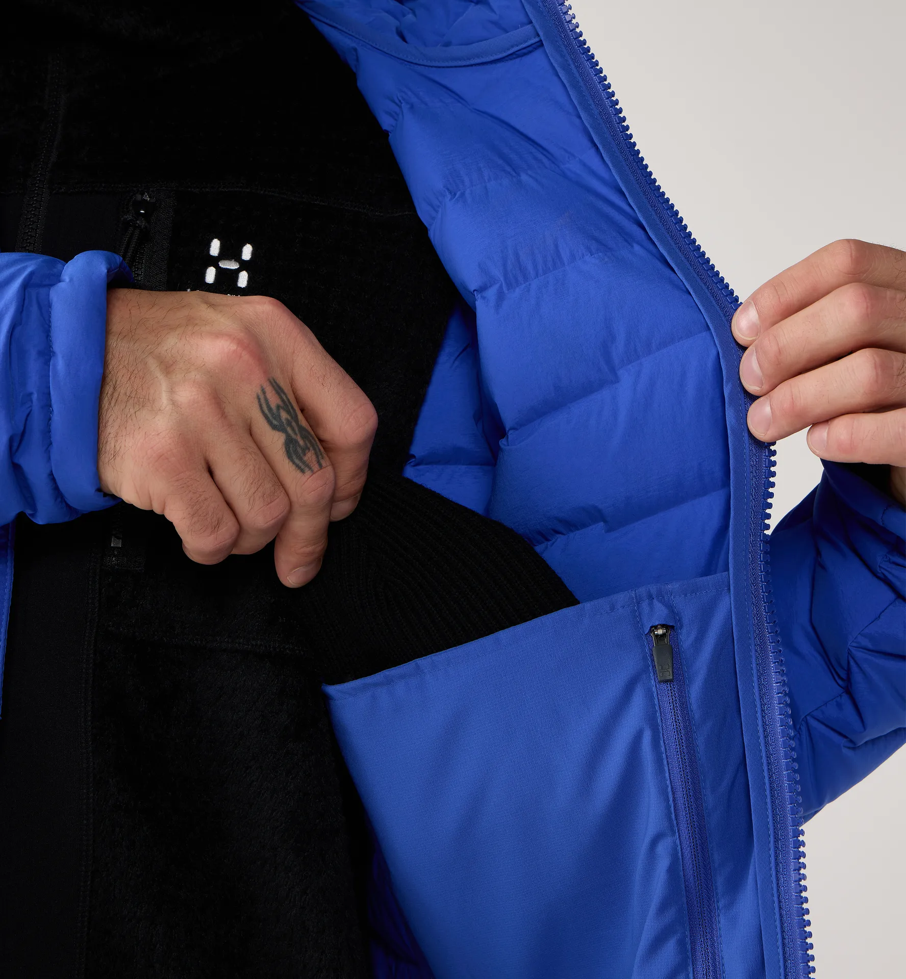 Spitz Down Hood Men Northern Blue