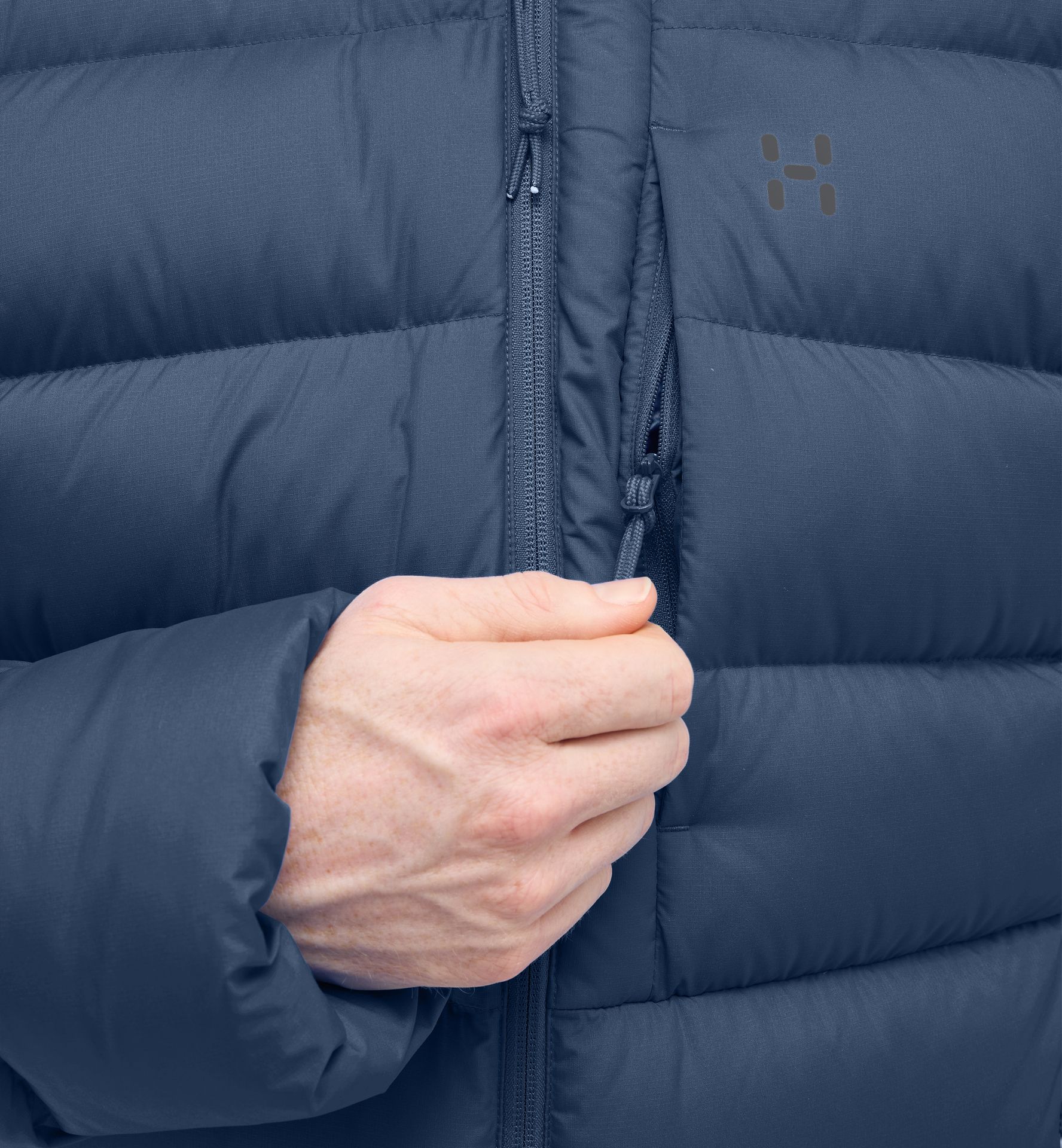 Rosson Down Hood Men Tarn Blue