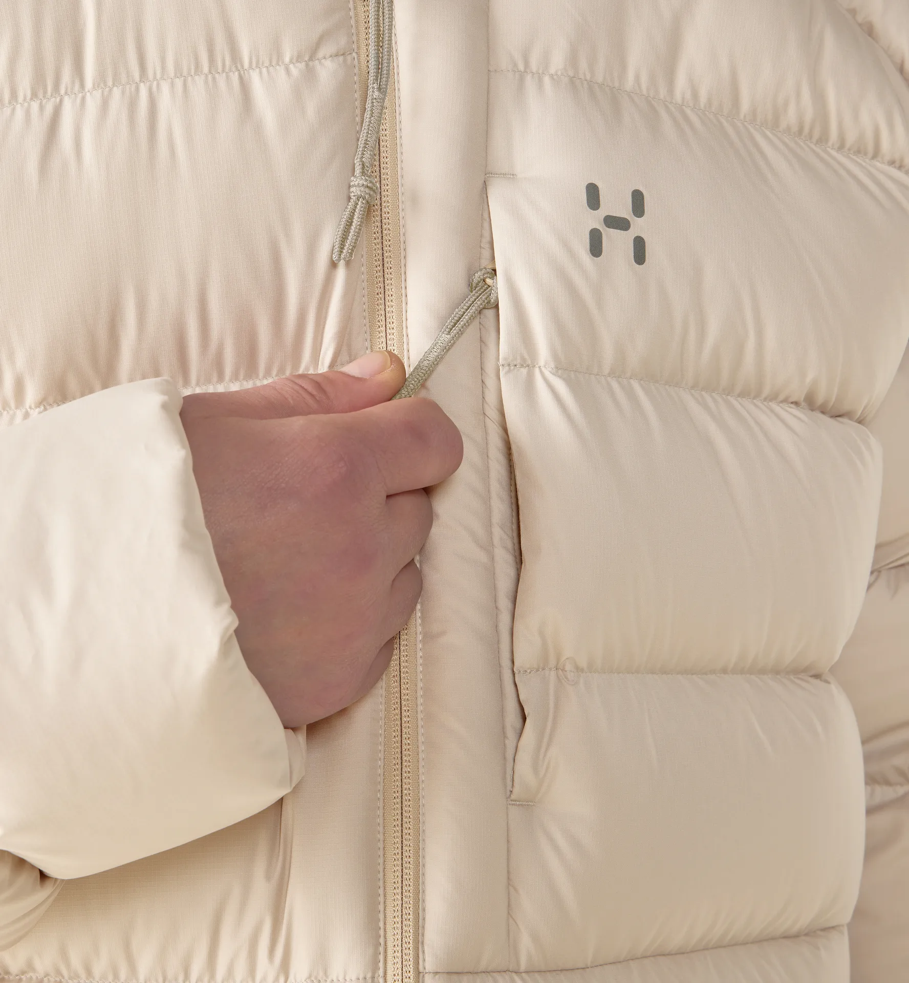 Rosson Down Hood Men Chalk Beige