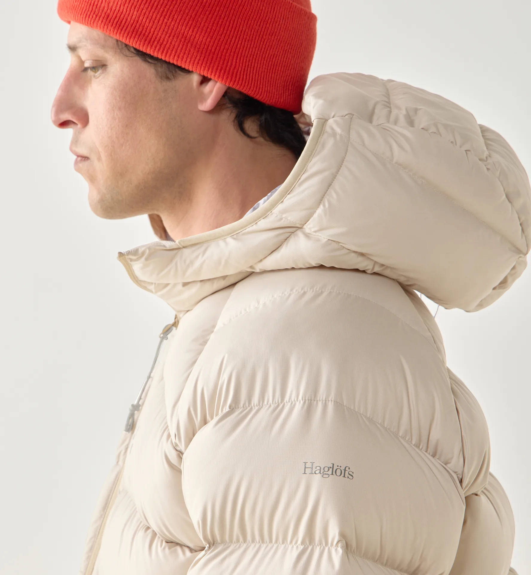 Rosson Down Hood Men Chalk Beige