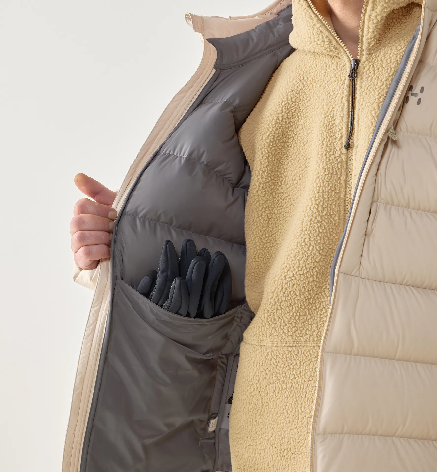 Rosson Down Hood Men Chalk Beige