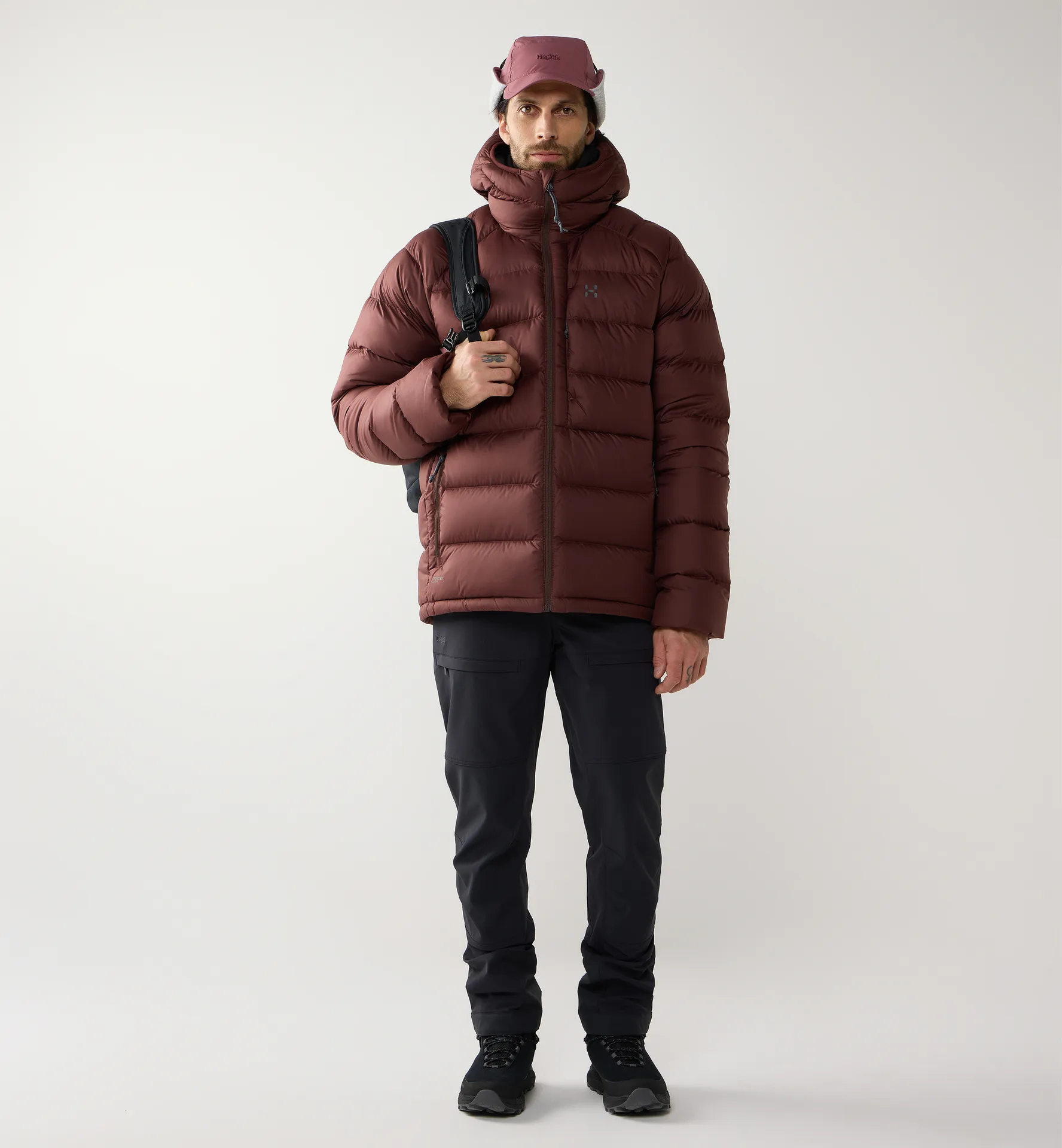 Rosson Down Hood Men Maroon Trail