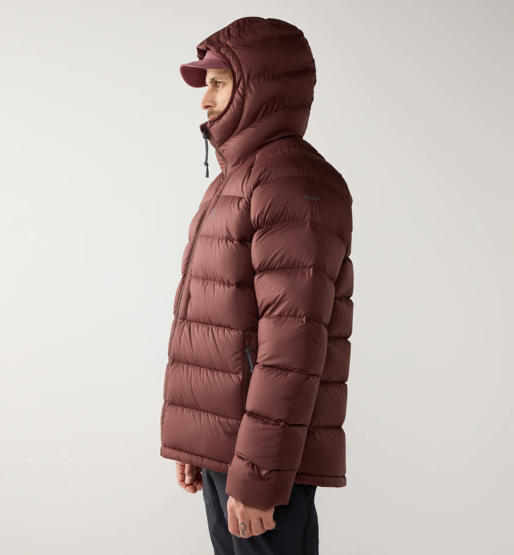 Rosson Down Hood Men Maroon Trail
