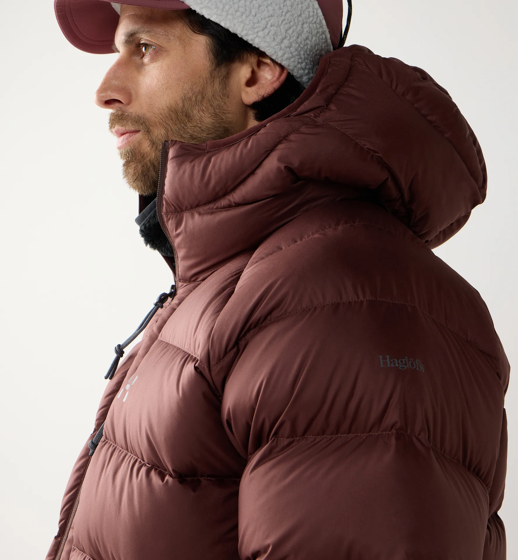 Rosson Down Hood Men Maroon Trail