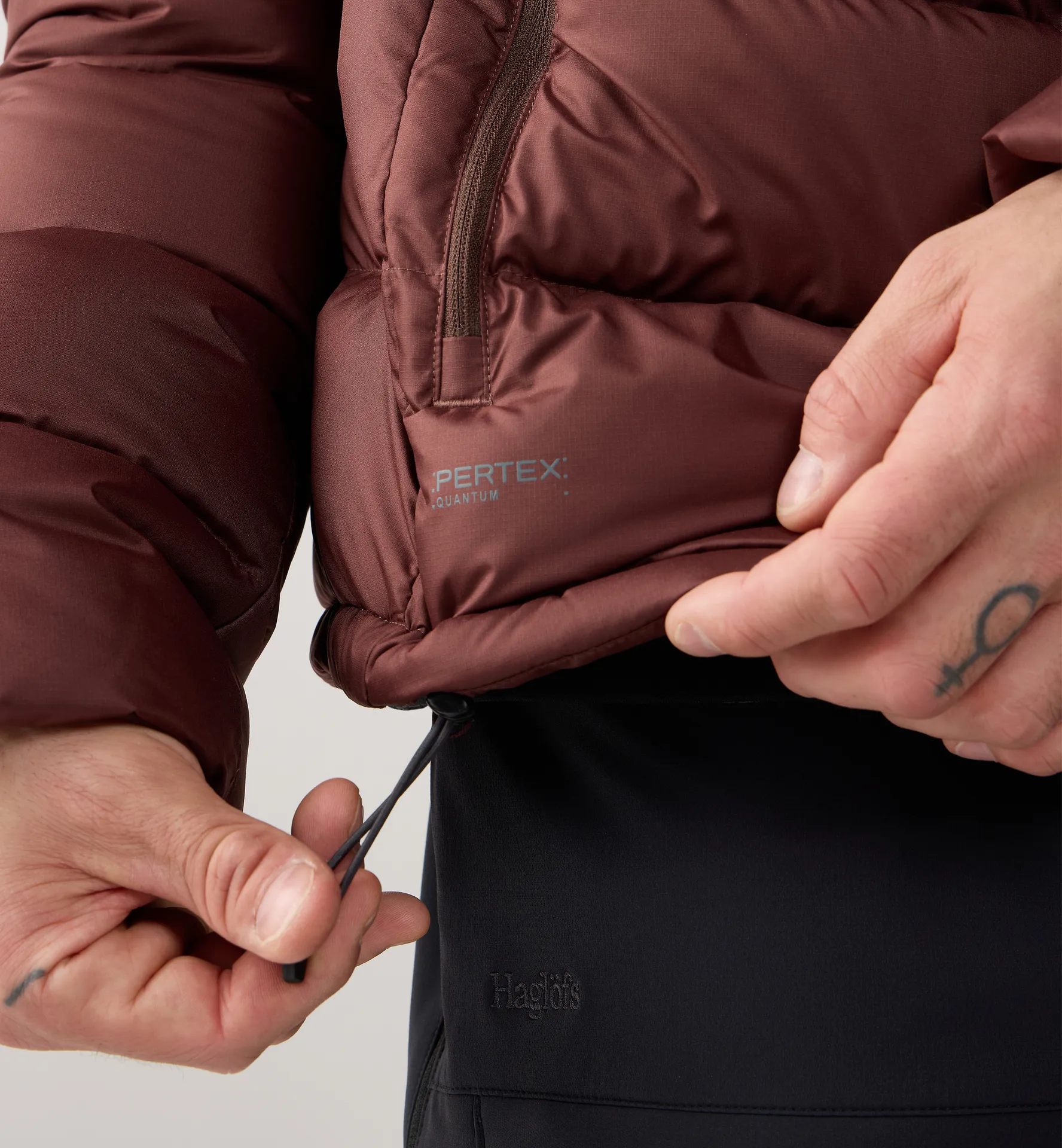 Rosson Down Hood Men Maroon Trail