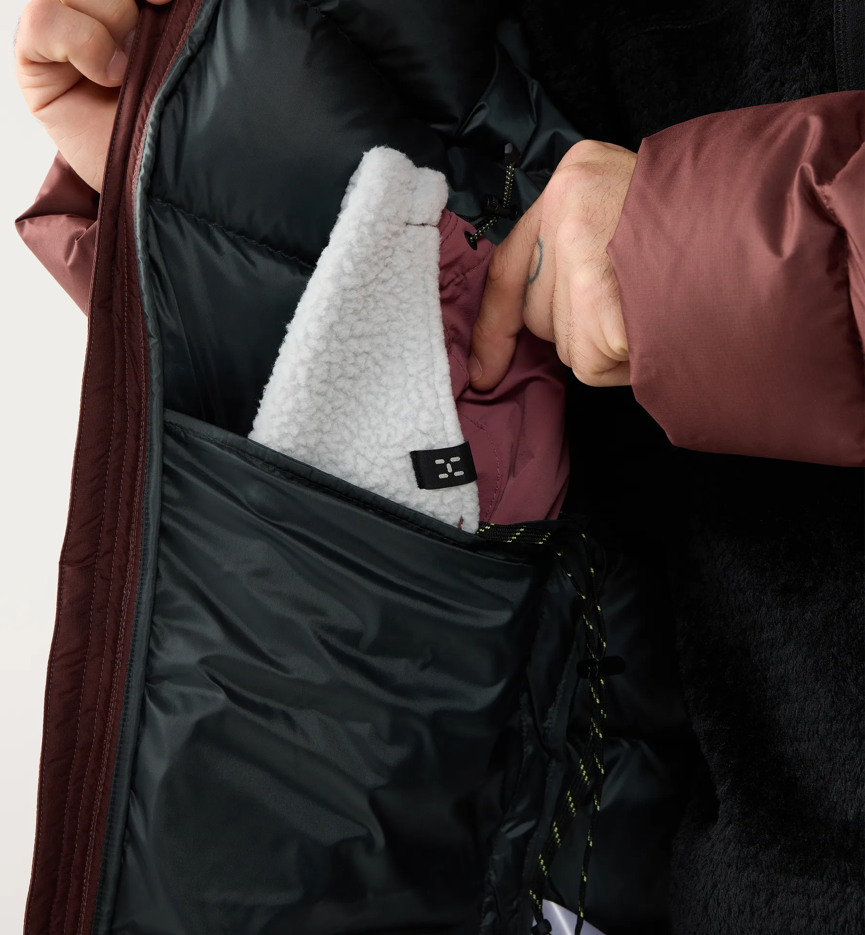 Rosson Down Hood Men Maroon Trail