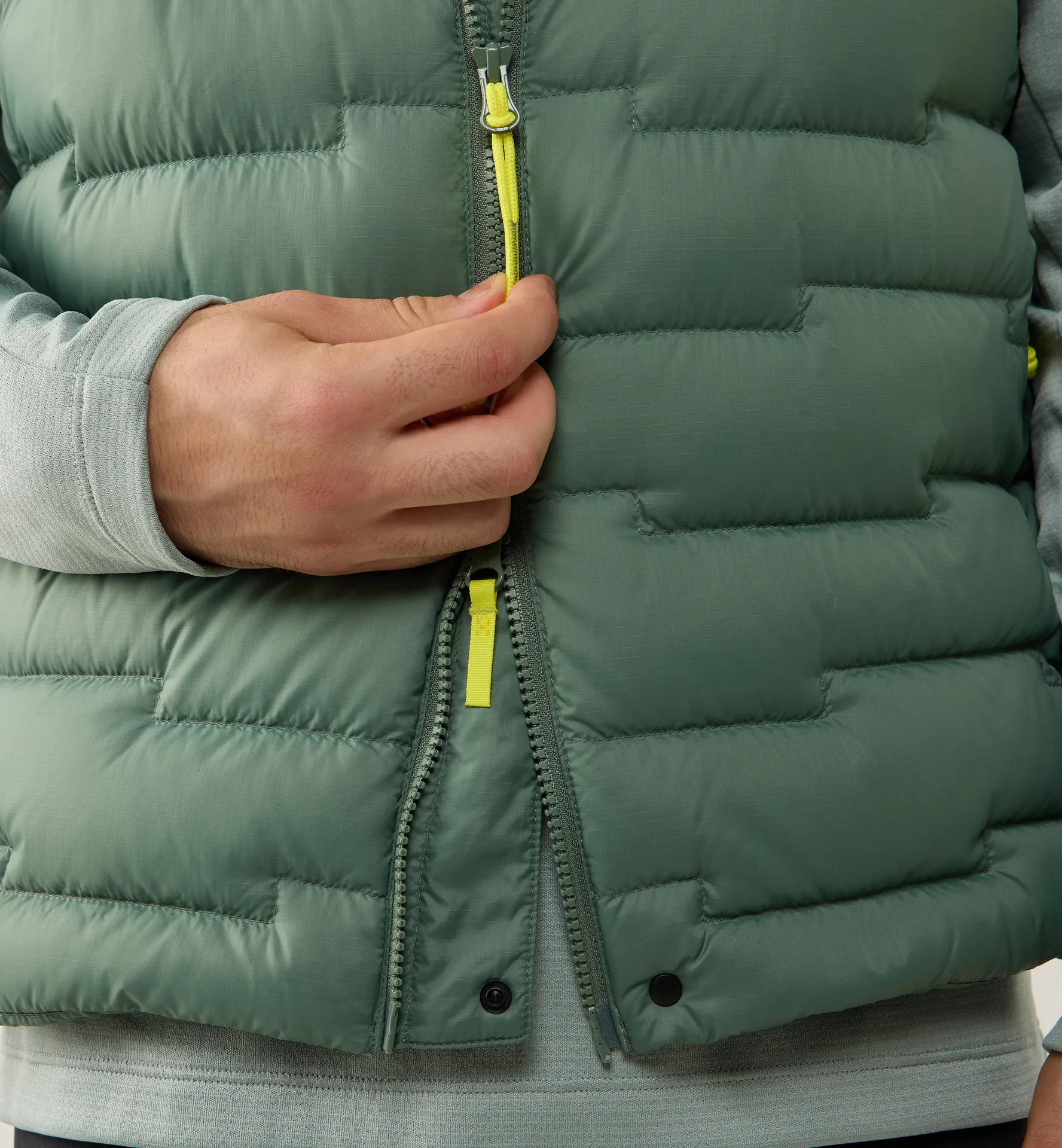 ROC Flash Down Vest Men Chlorophyll Green