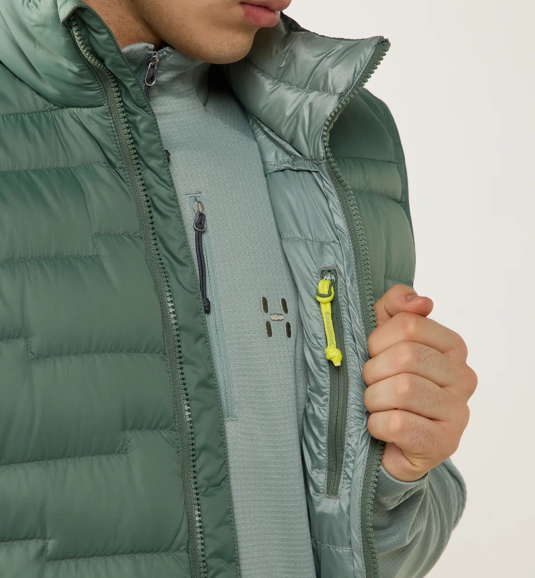ROC Flash Down Vest Men Chlorophyll Green