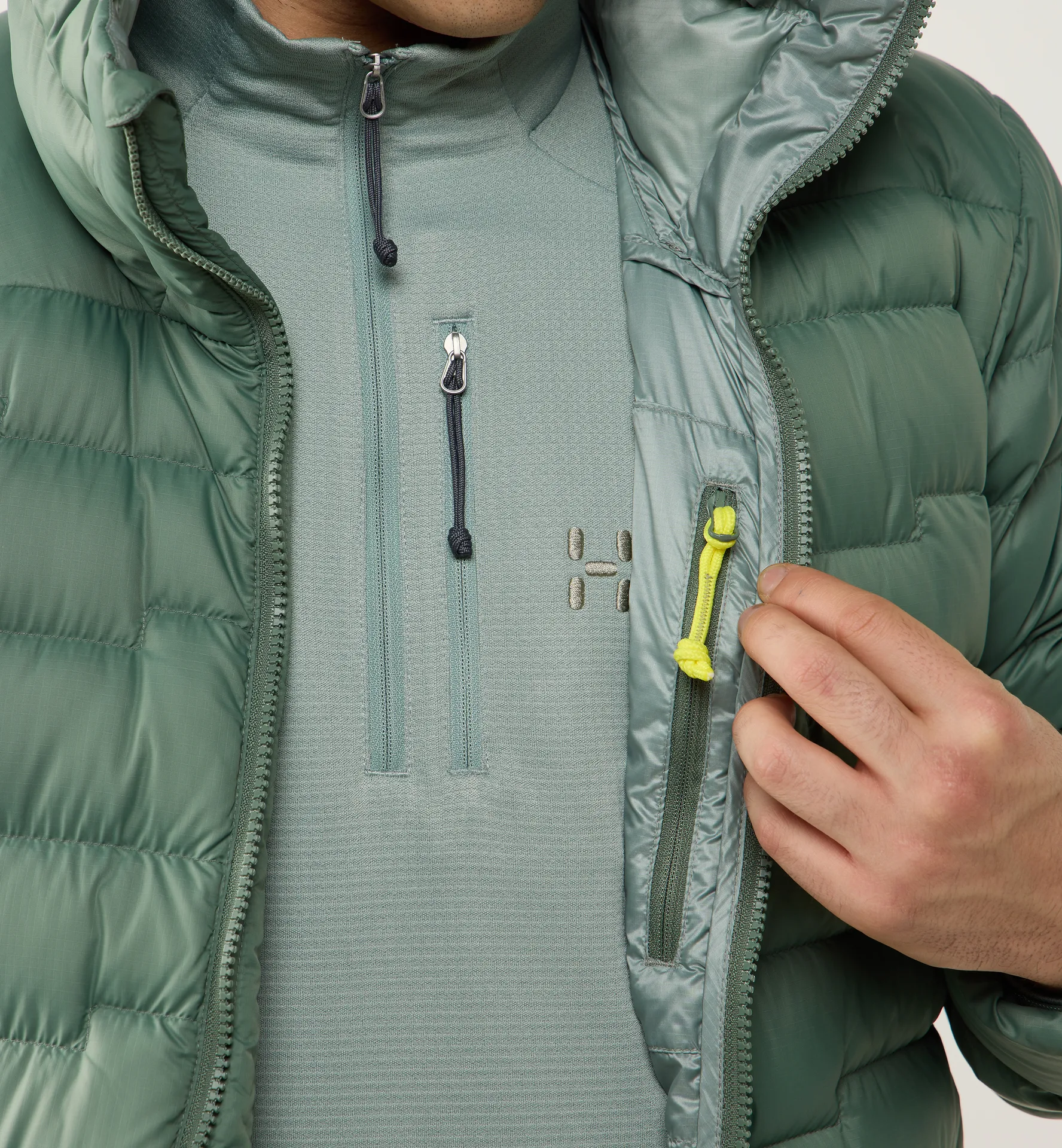 ROC Flash Down Hood Men Chlorophyll Green