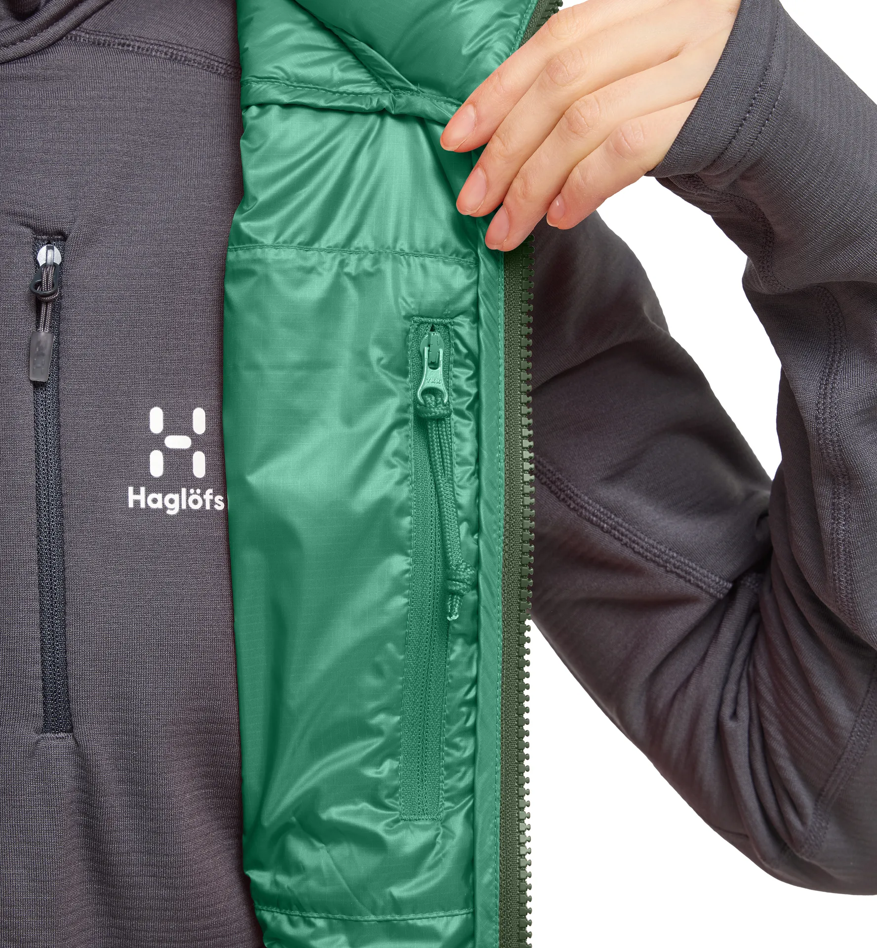 ROC Flash Down Vest Women Seaweed Green