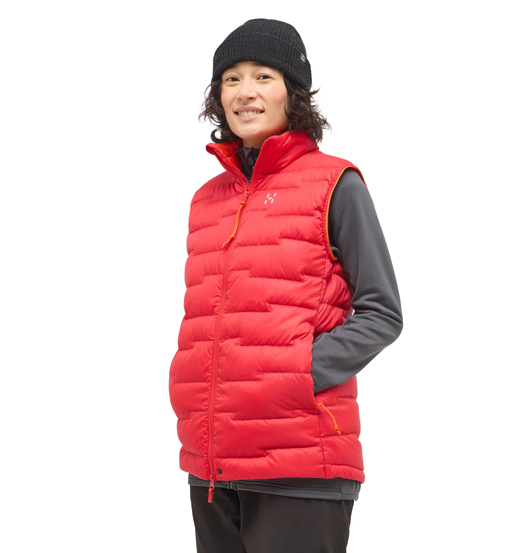 ROC Flash Down Vest Women Bright Red