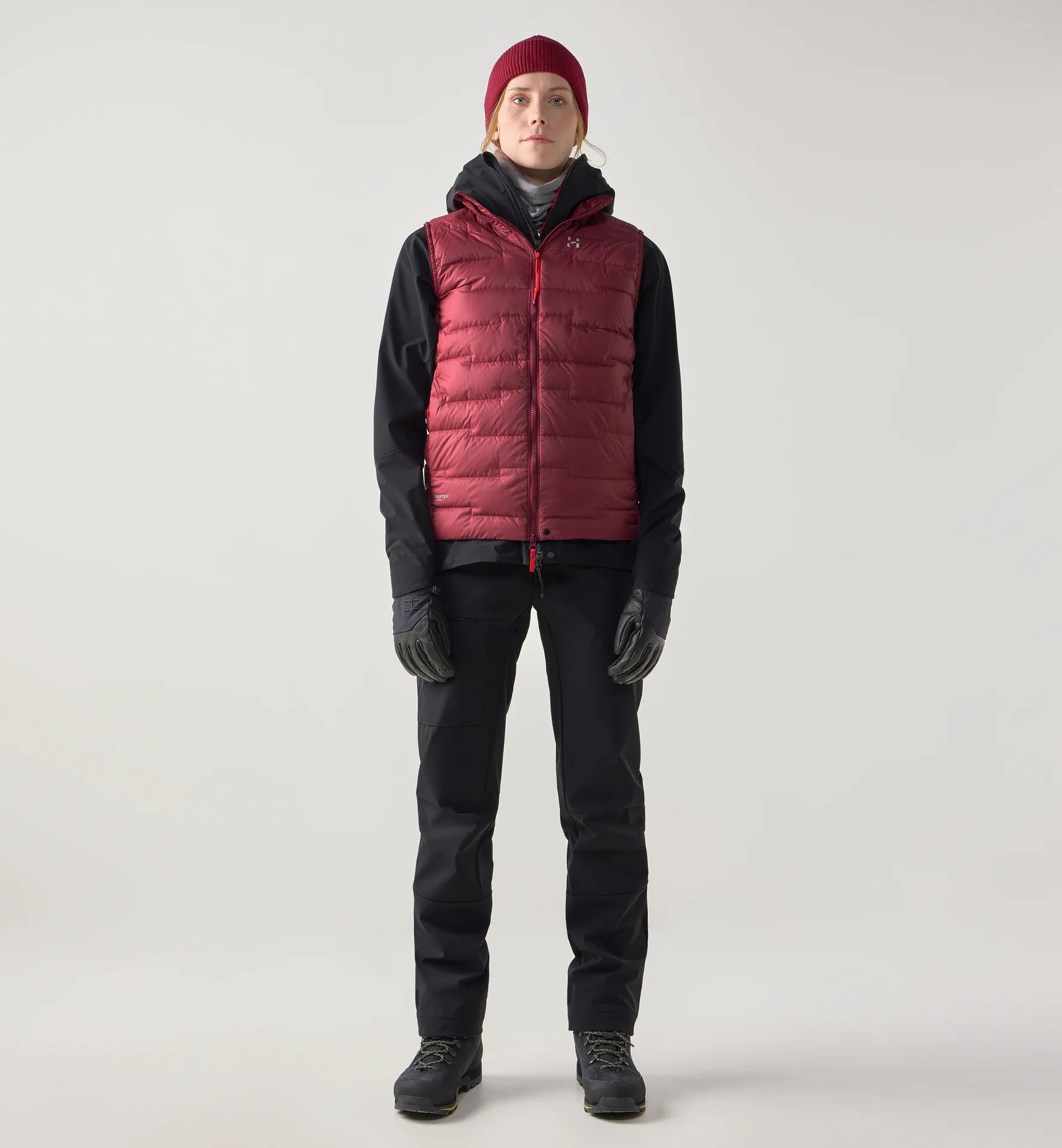 ROC Flash Down Vest Women Carmine Red