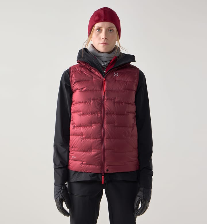 ROC Flash Down Vest Women Carmine Red