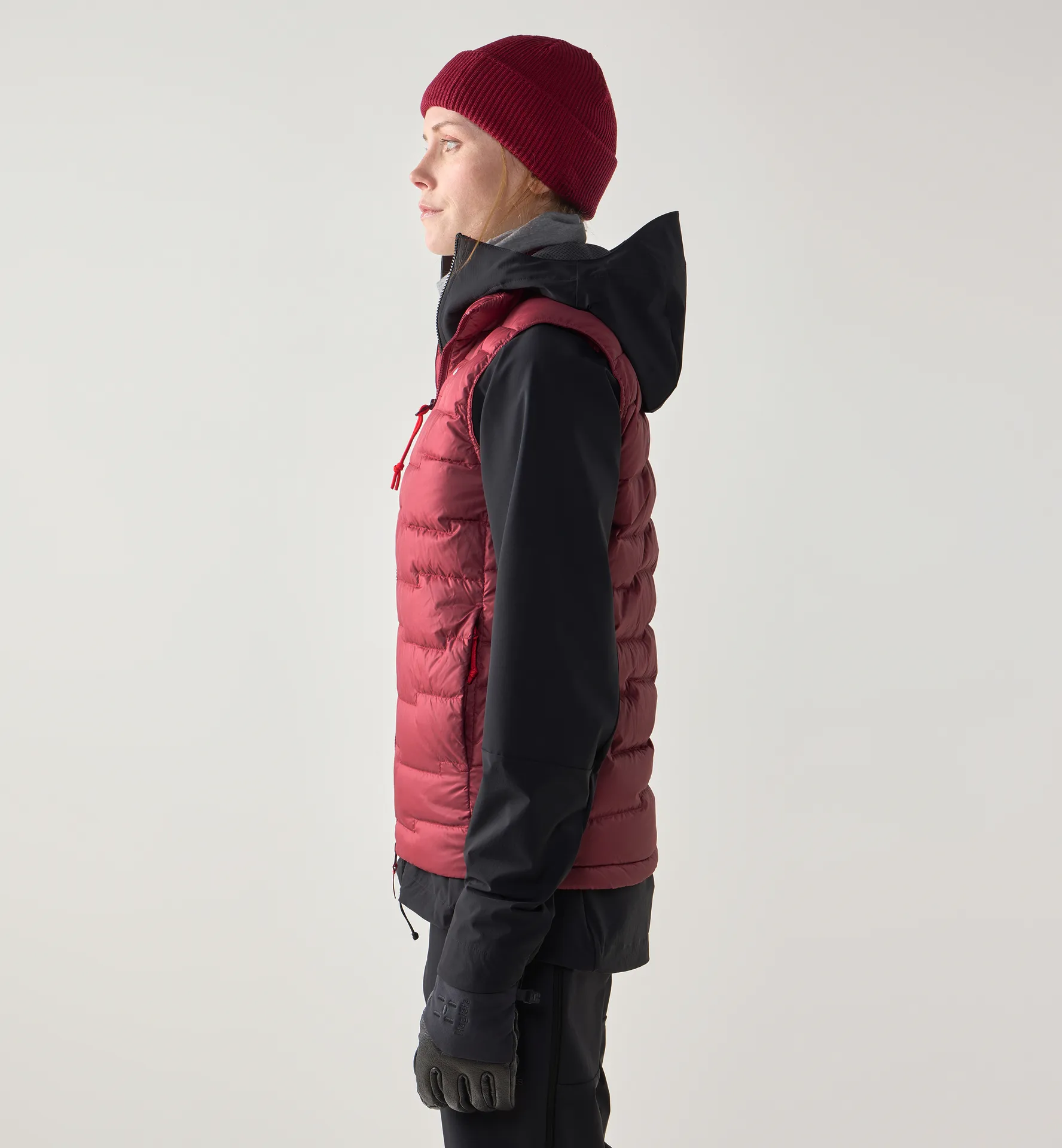ROC Flash Down Vest Women Carmine Red
