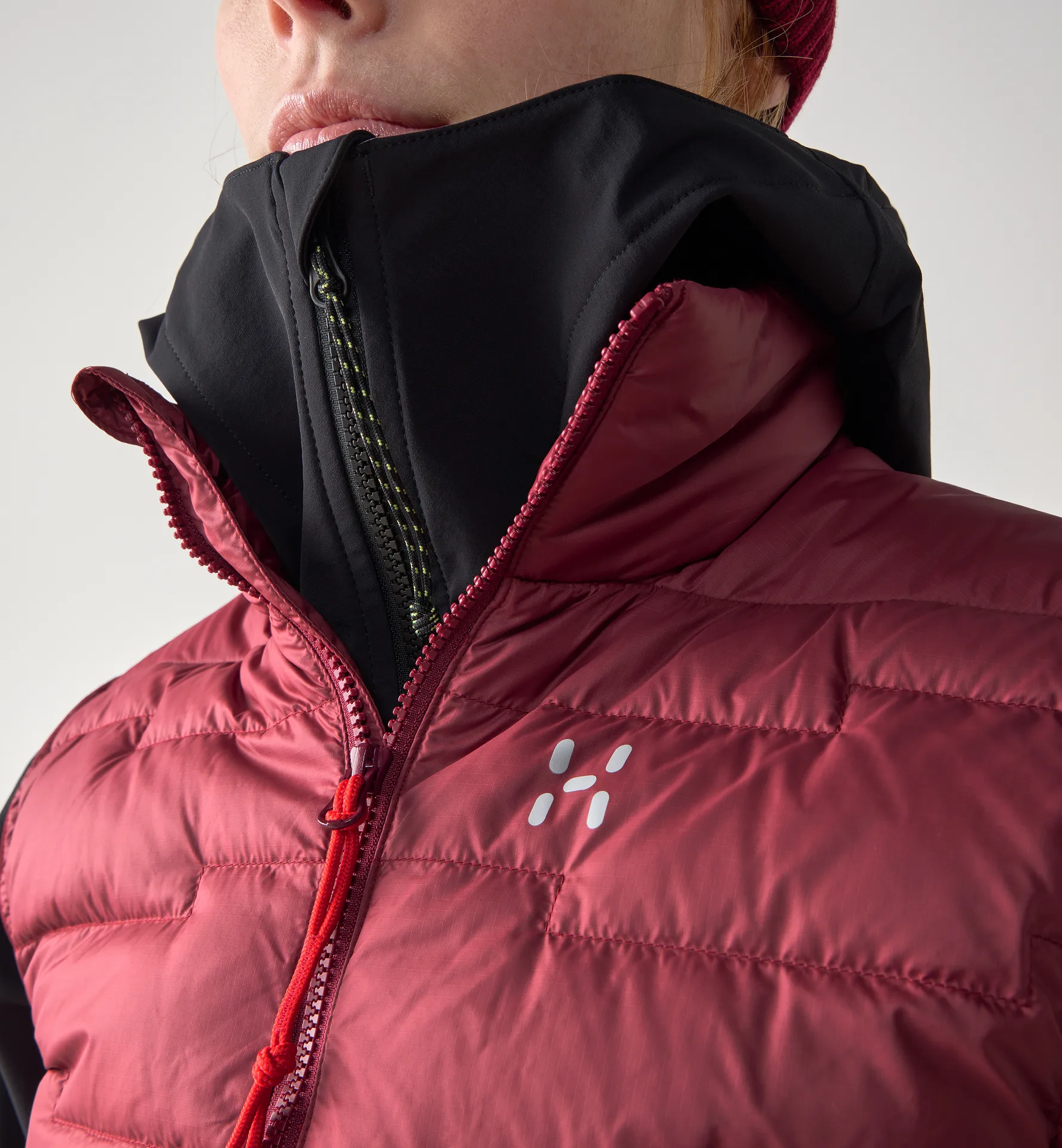 ROC Flash Down Vest Women Carmine Red