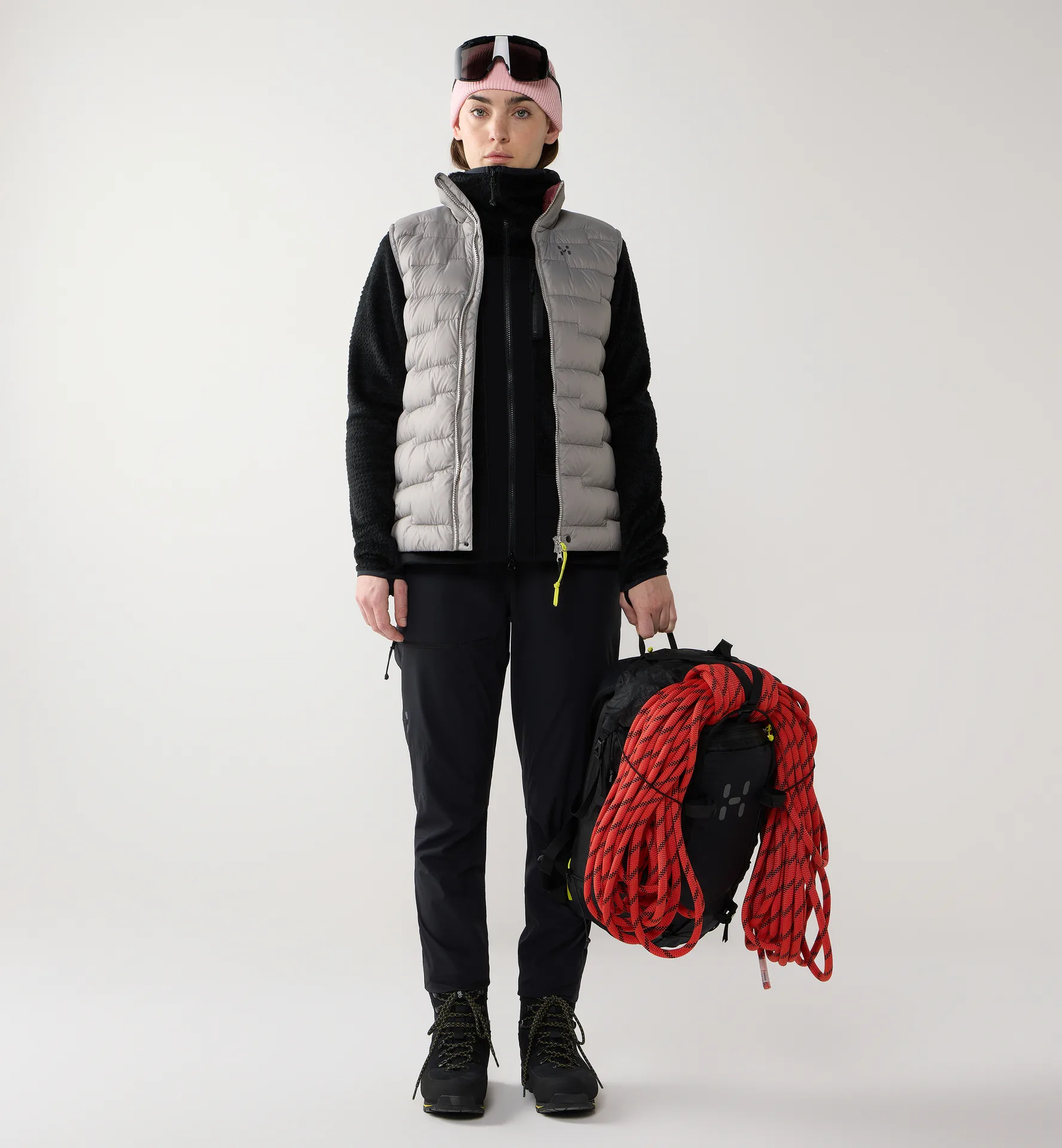 ROC Flash Down Vest Women Stone Brick
